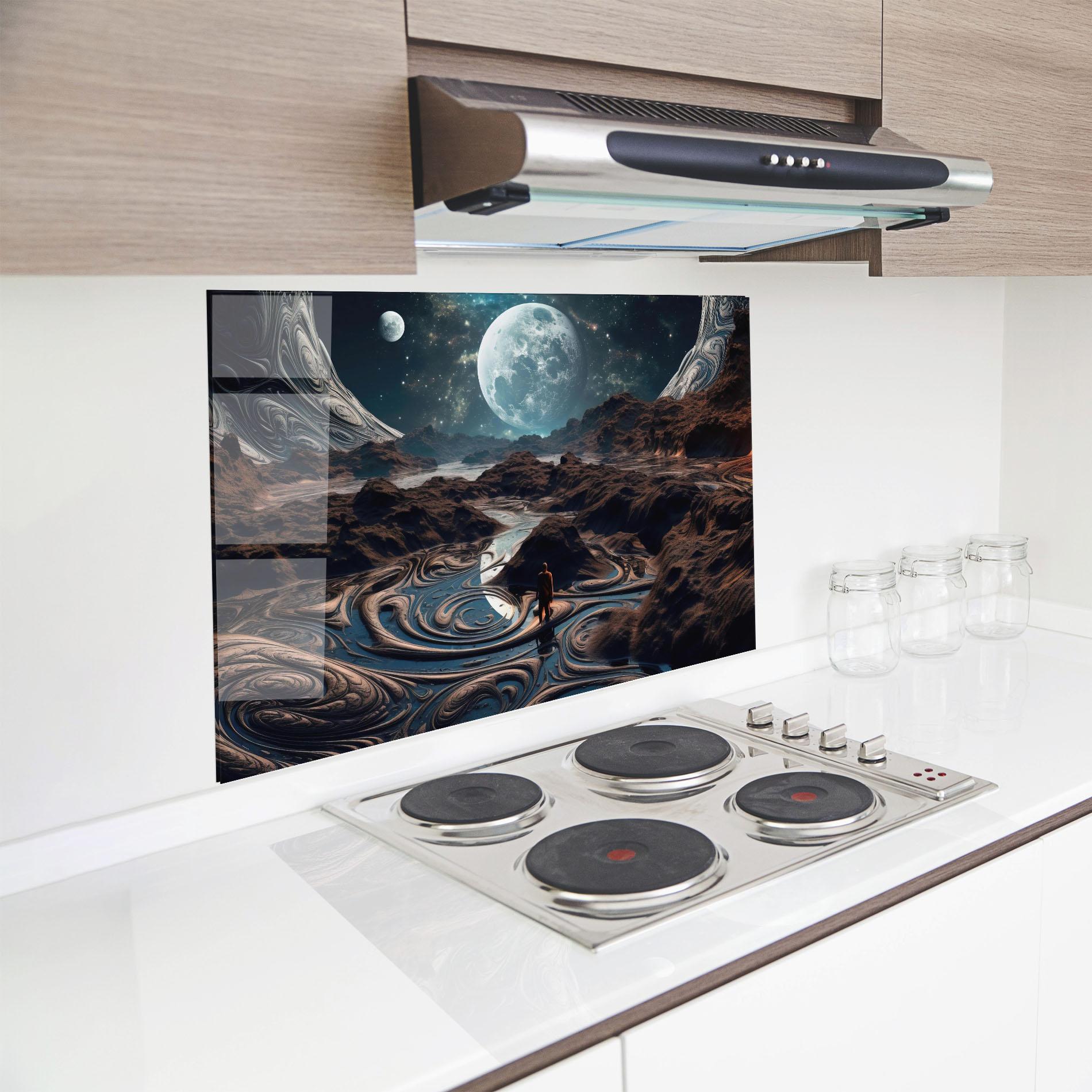 Panou Sticla Bucatarie Desert Big Moon mockup 8