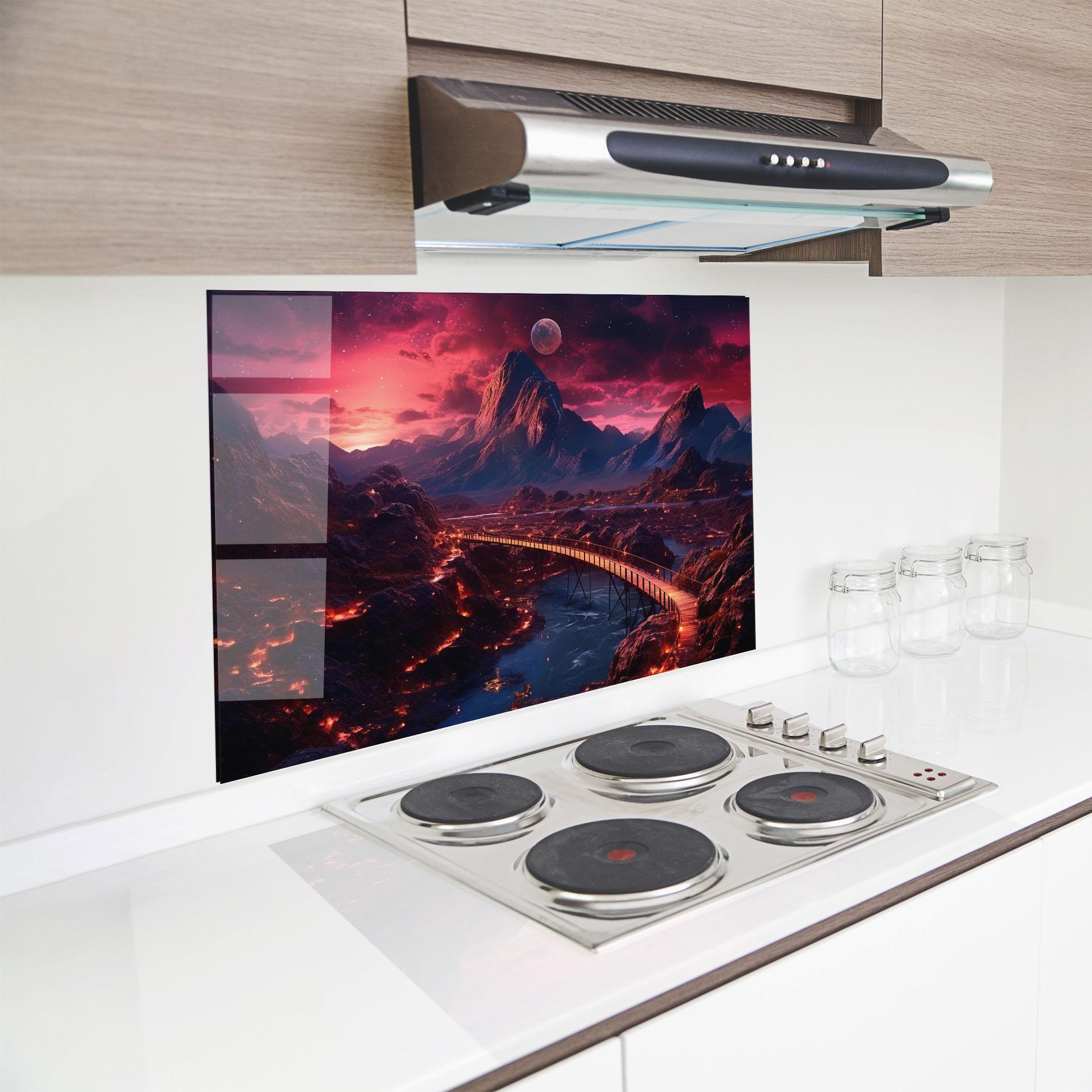 Panou Sticla Bucatarie Interstellar Journey mockup 8