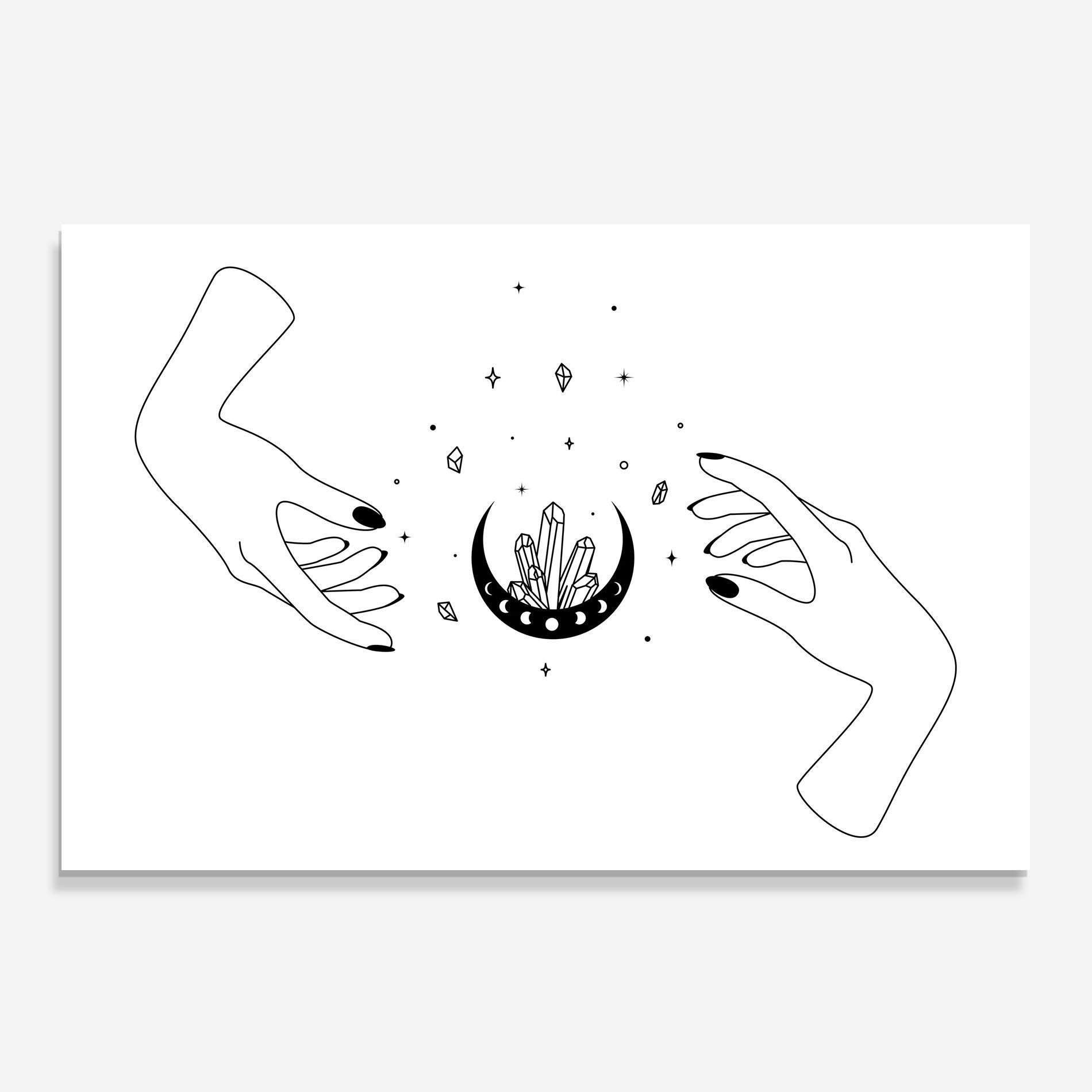 Panou Sticla Bucatarie Crystal Hand mockup 0