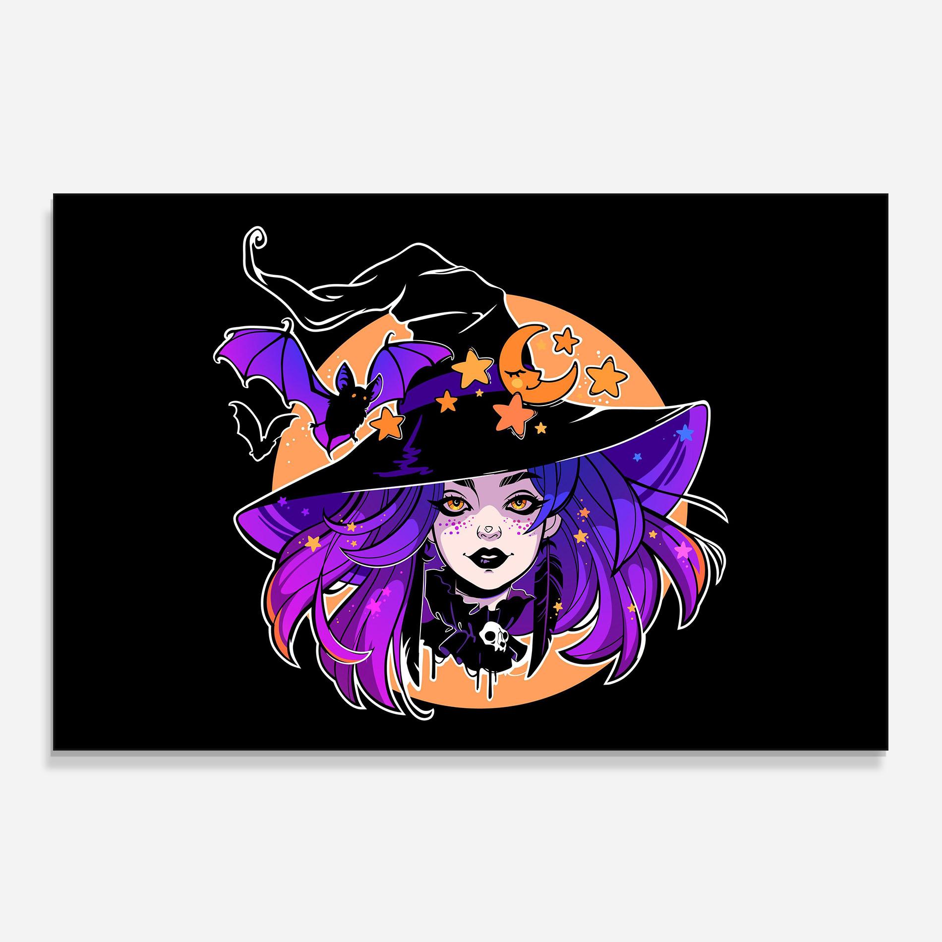 Panou Sticla Bucatarie Purple Witch mockup 0