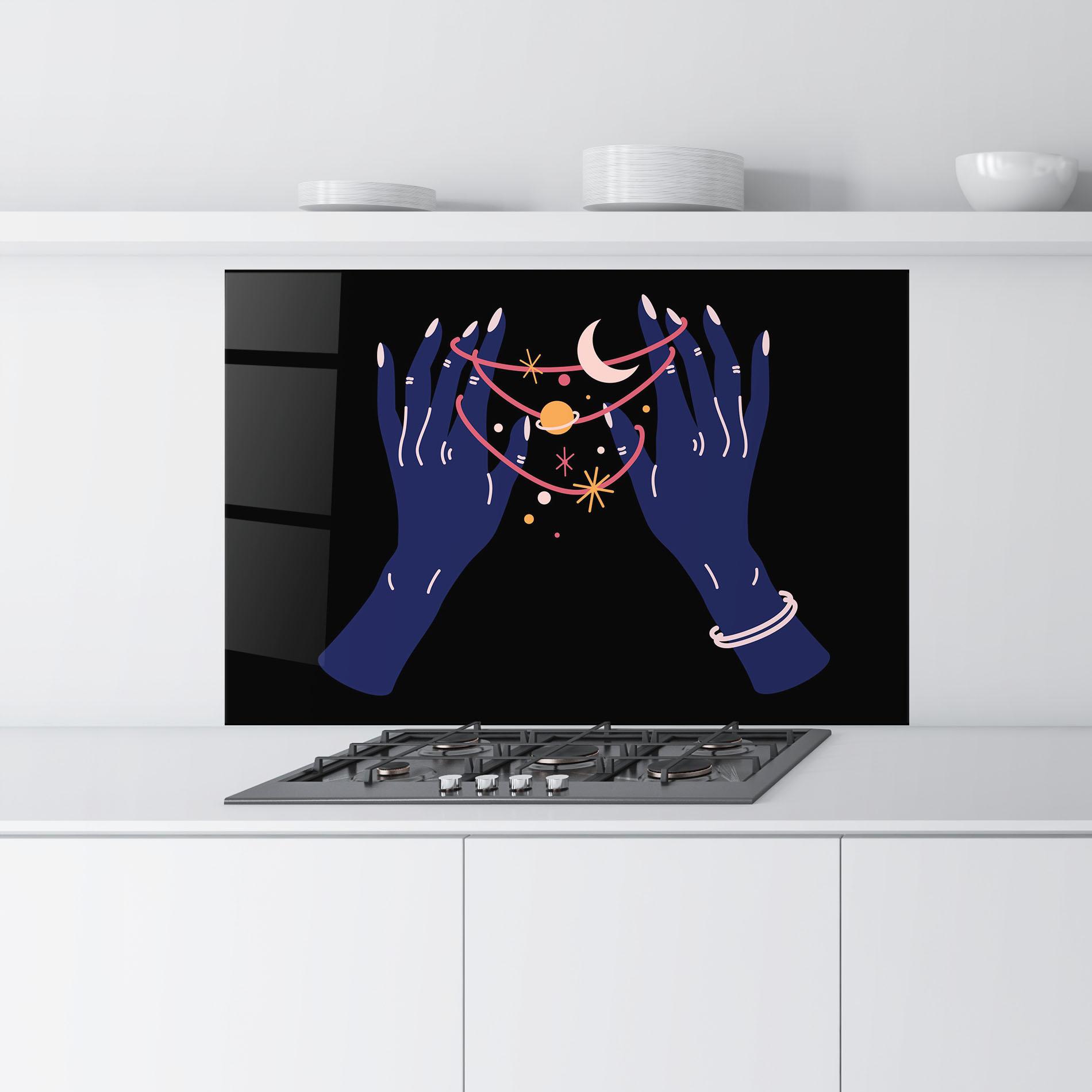 Panou Sticla Bucatarie Pretty Hands Witch mockup 9