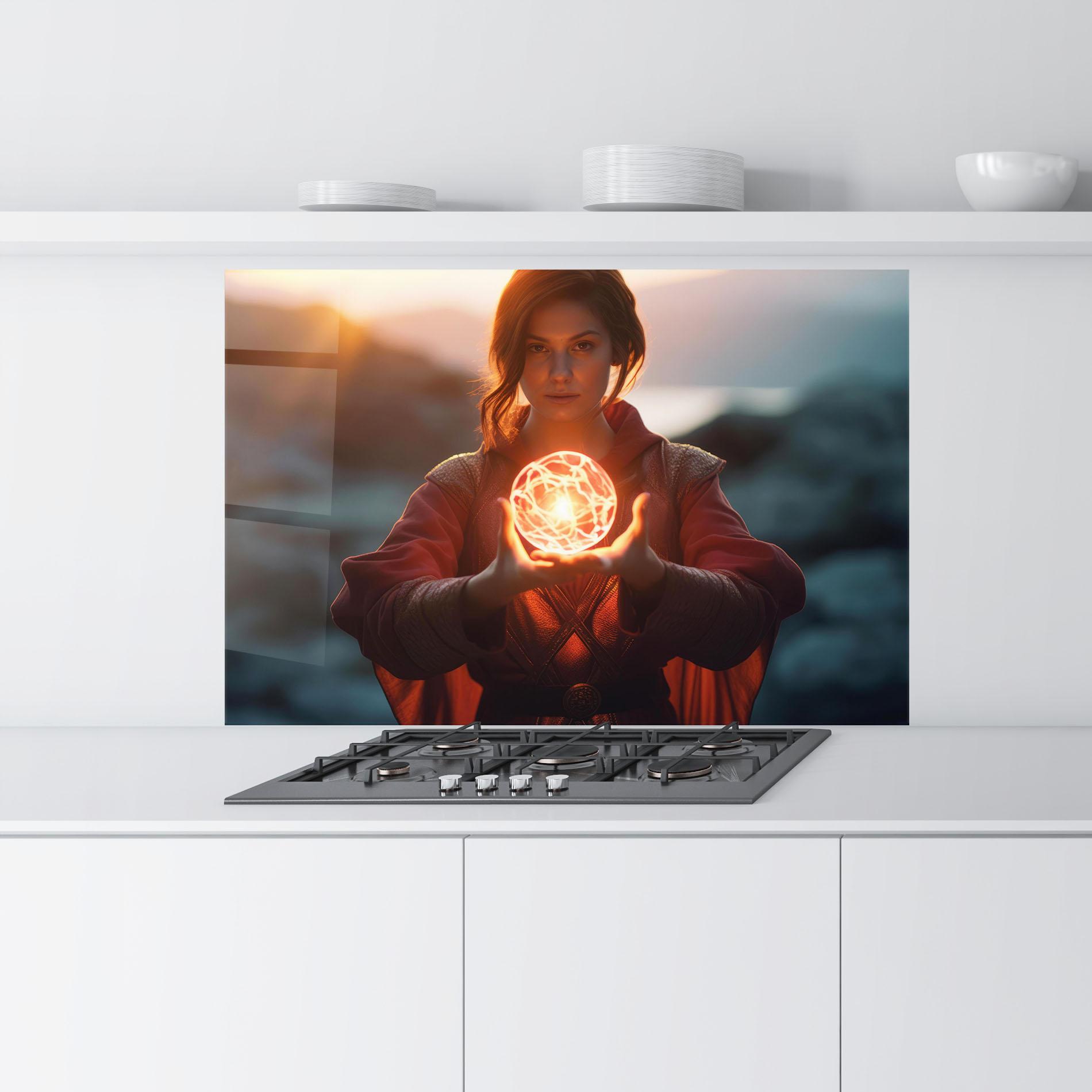 Panou Sticla Bucatarie Witch Ball mockup 9