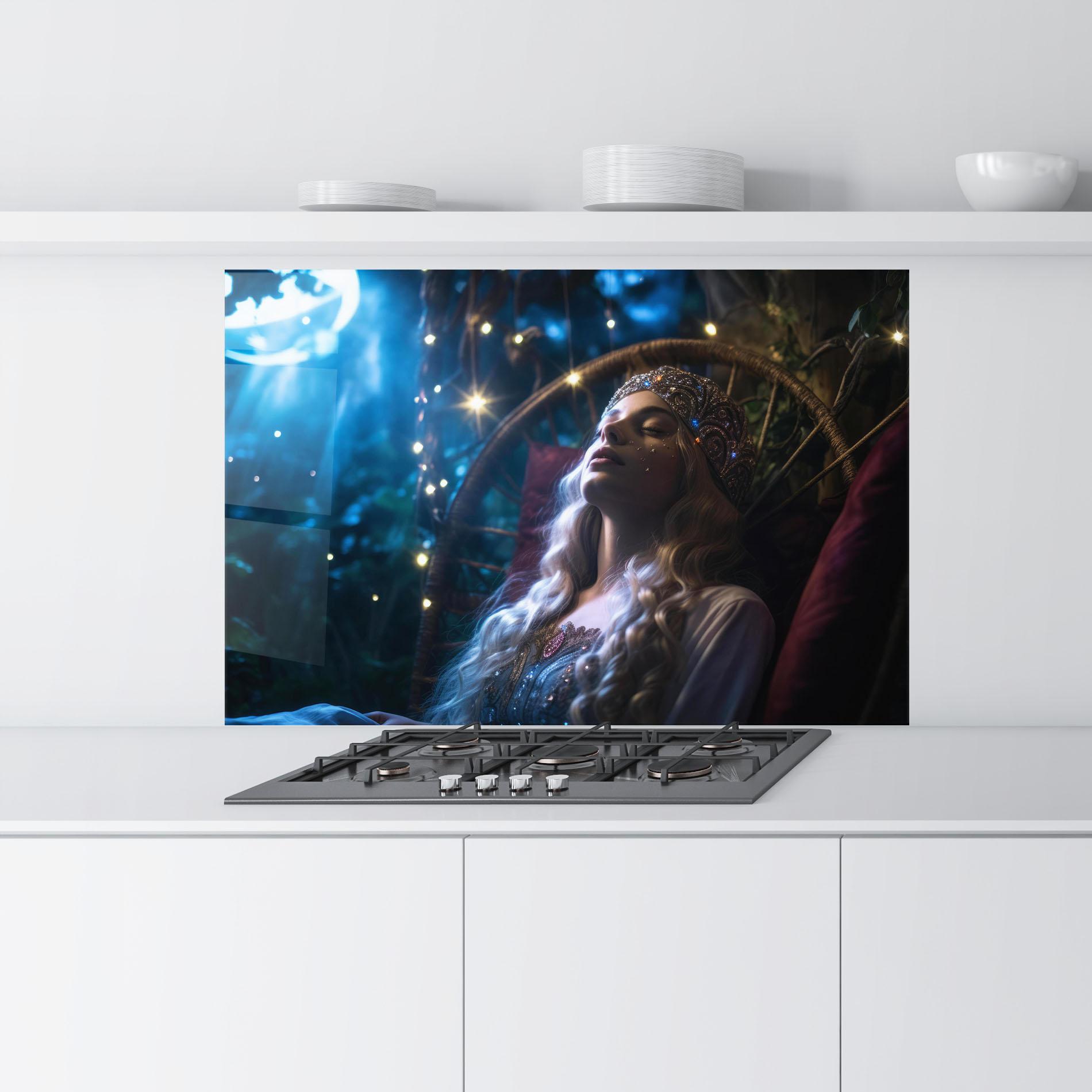 Panou Sticla Bucatarie Witch Sleeping mockup 9