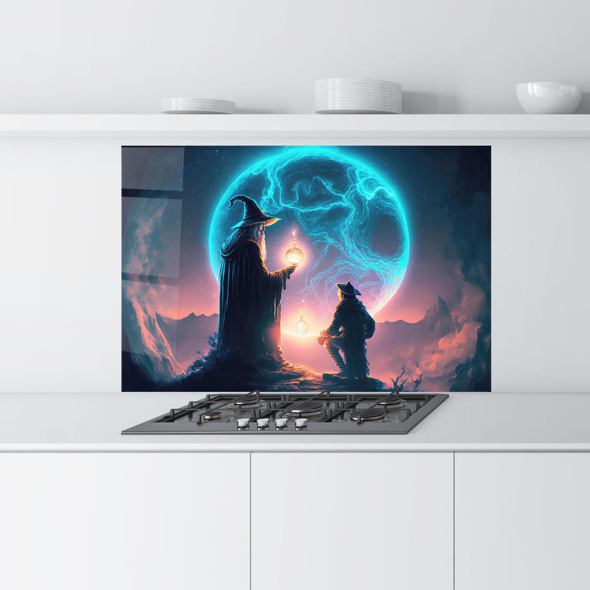 Panou Sticla Bucatarie Wizard Magic mockup 9