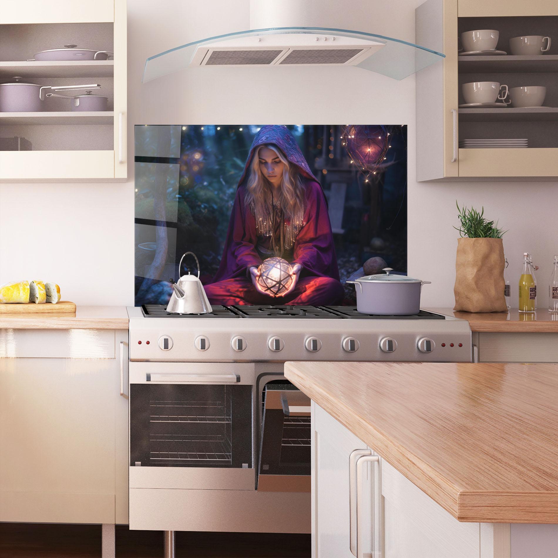 Panou Sticla Bucatarie Garden Witch mockup 1
