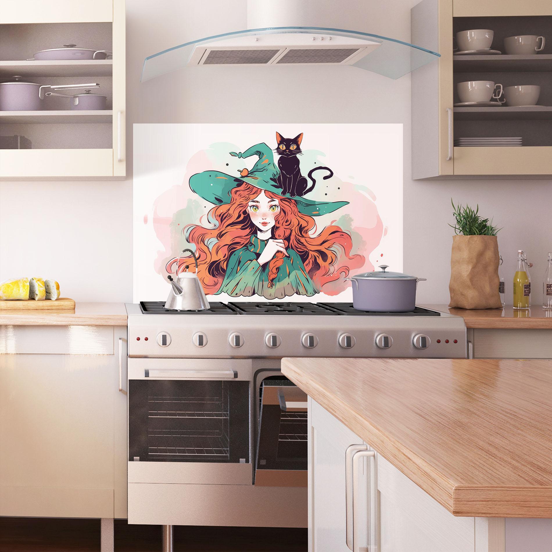 Panou Sticla Bucatarie Red Air Witch mockup 1