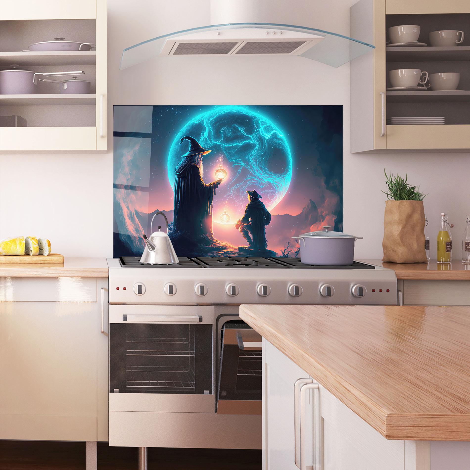 Panou Sticla Bucatarie Wizard Magic mockup 1