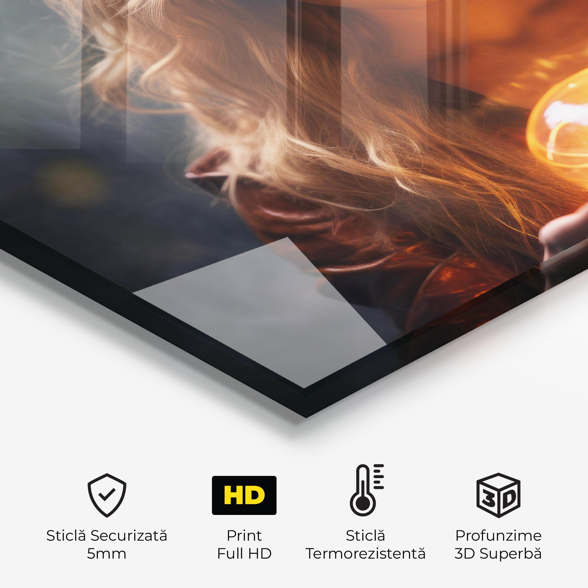 Panou Sticla Bucatarie Beautiful Woman Witch mockup 2