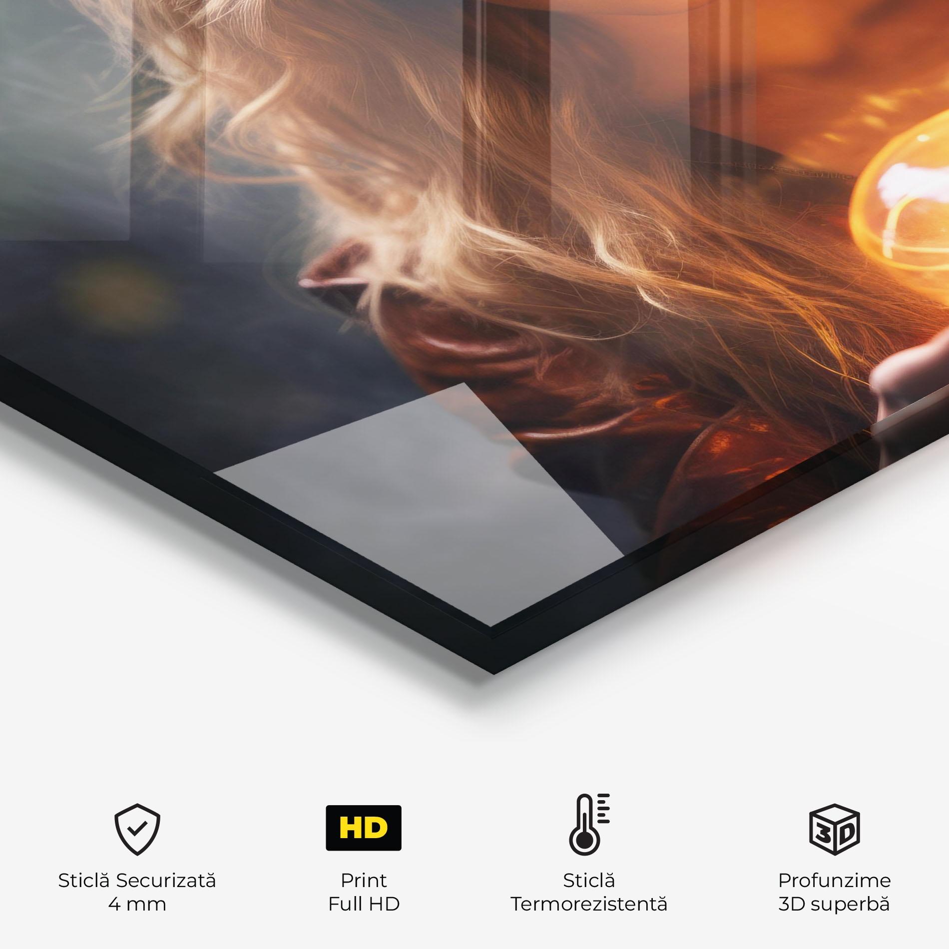 Panou Sticla Bucatarie Beautiful Woman Witch mockup 2