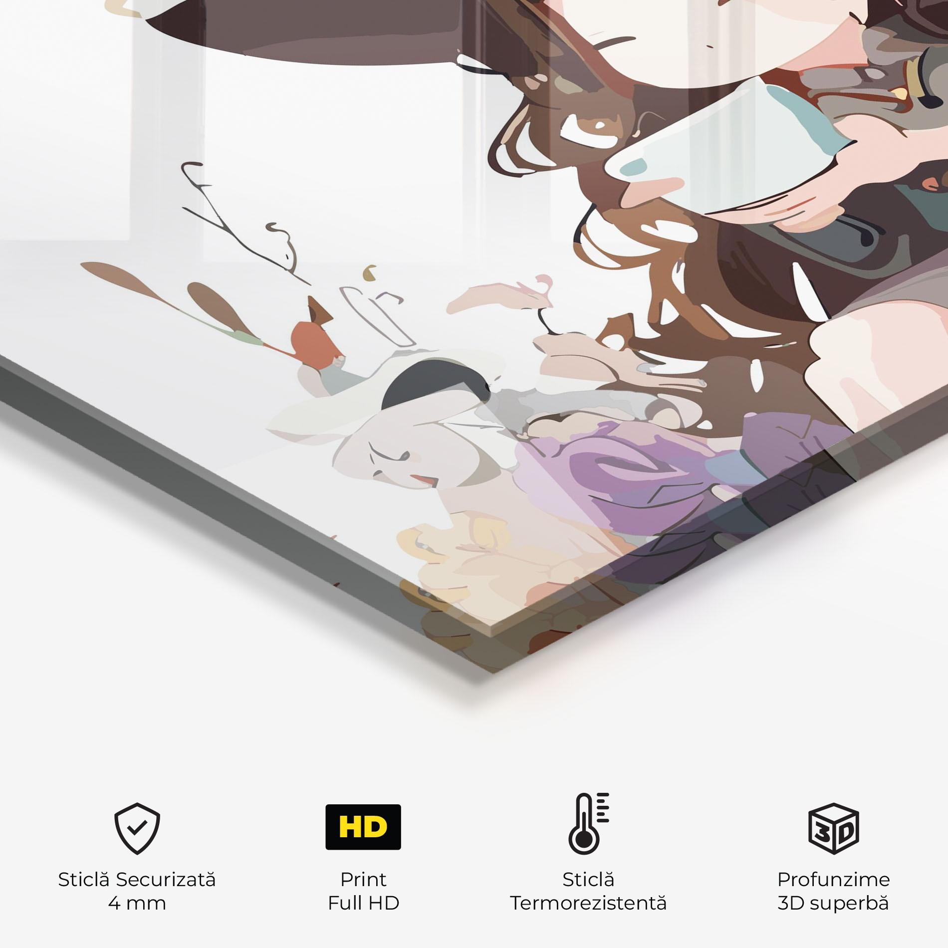 Panou Sticla Bucatarie Cute Witch mockup 2