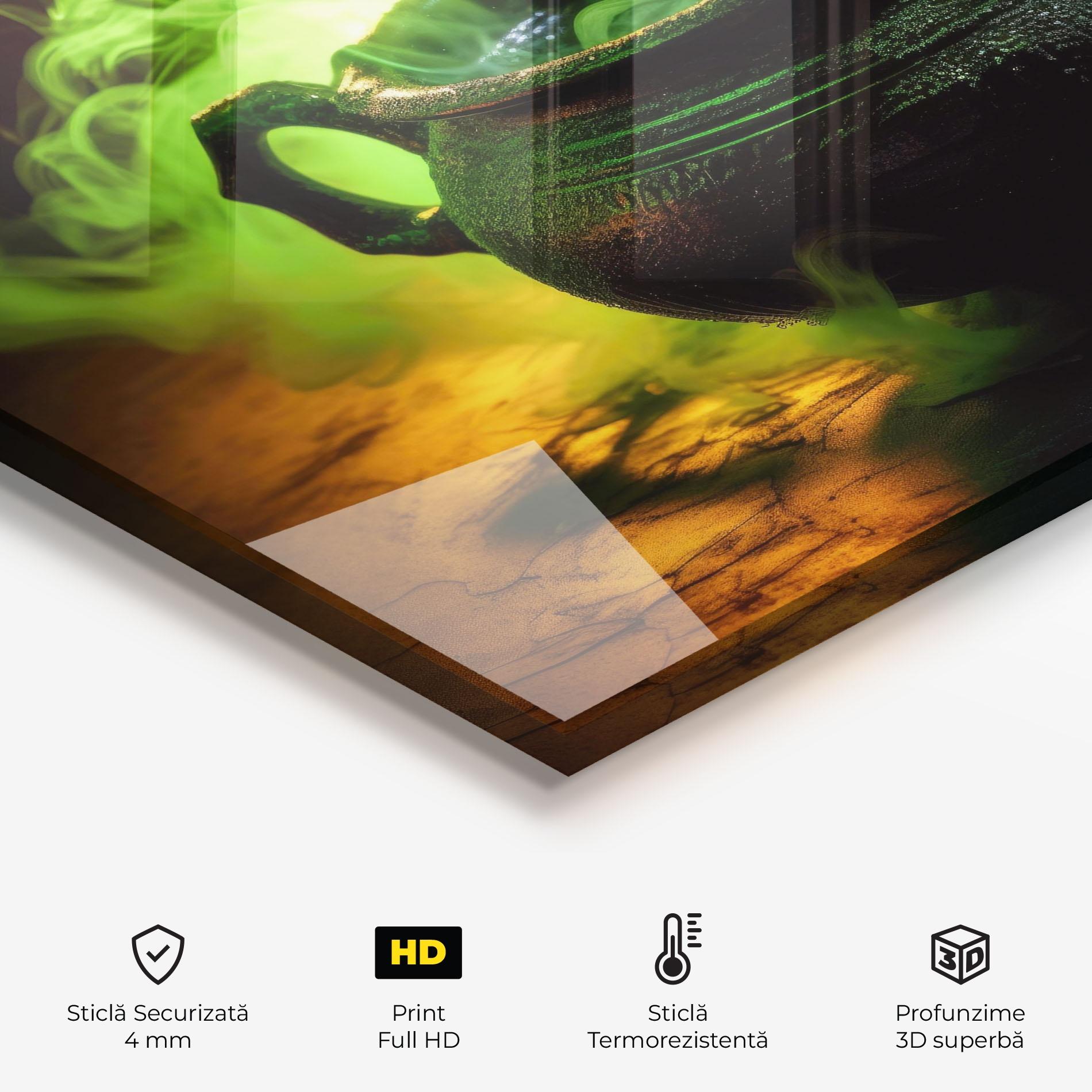 Panou Sticla Bucatarie Green Portion mockup 2