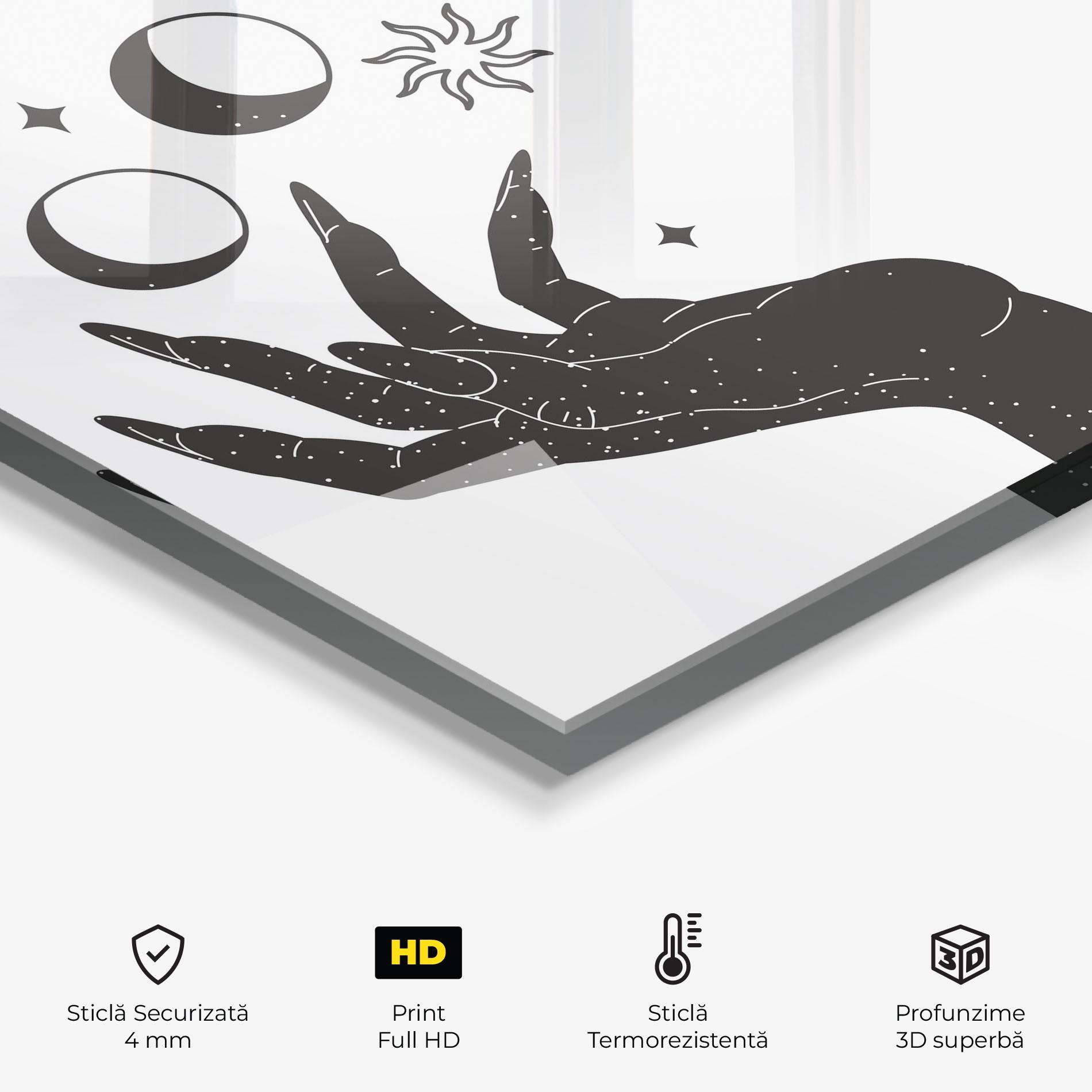Panou Sticla Bucatarie Magic Moon Hands mockup 2