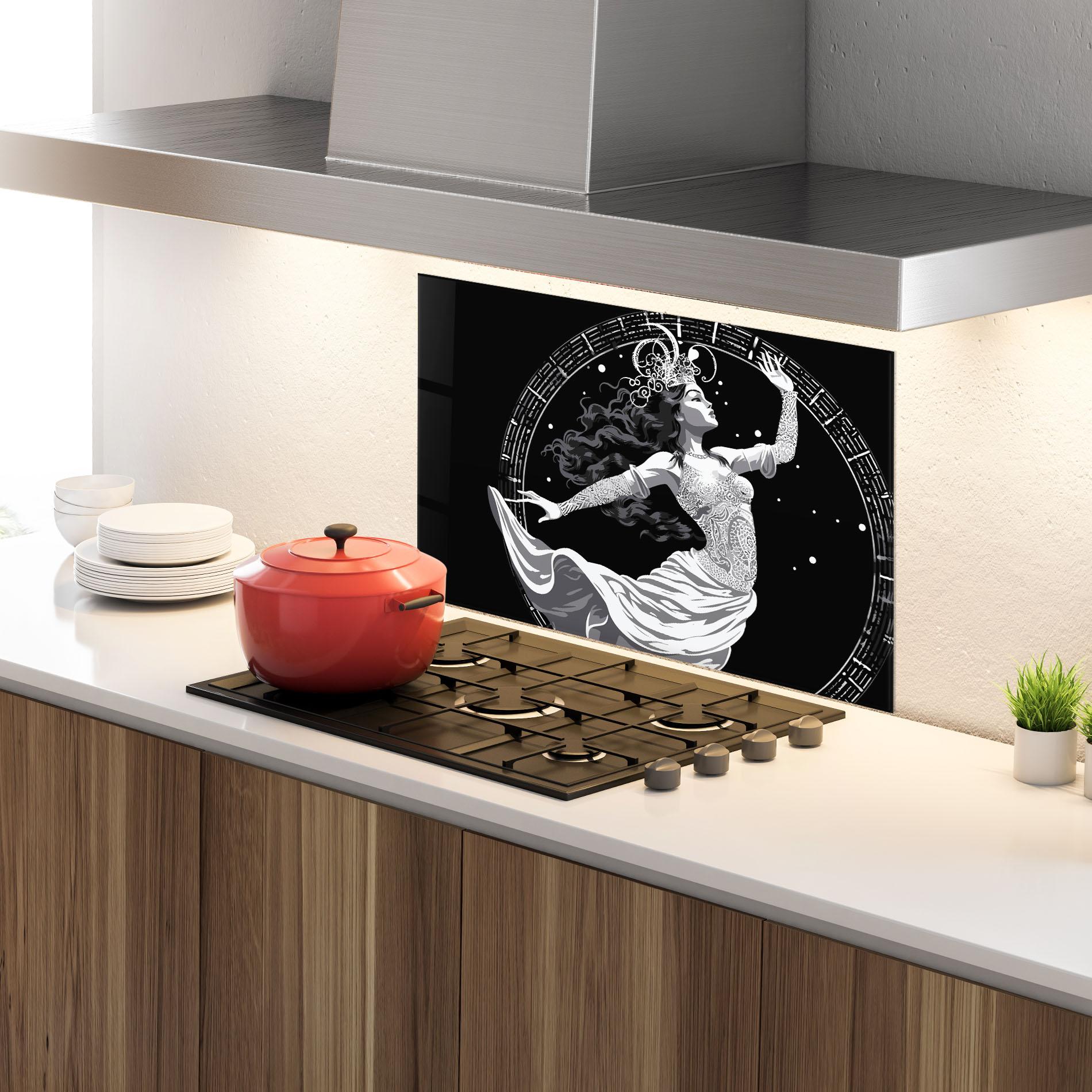 Panou Sticla Bucatarie Beautiful Witch mockup 4