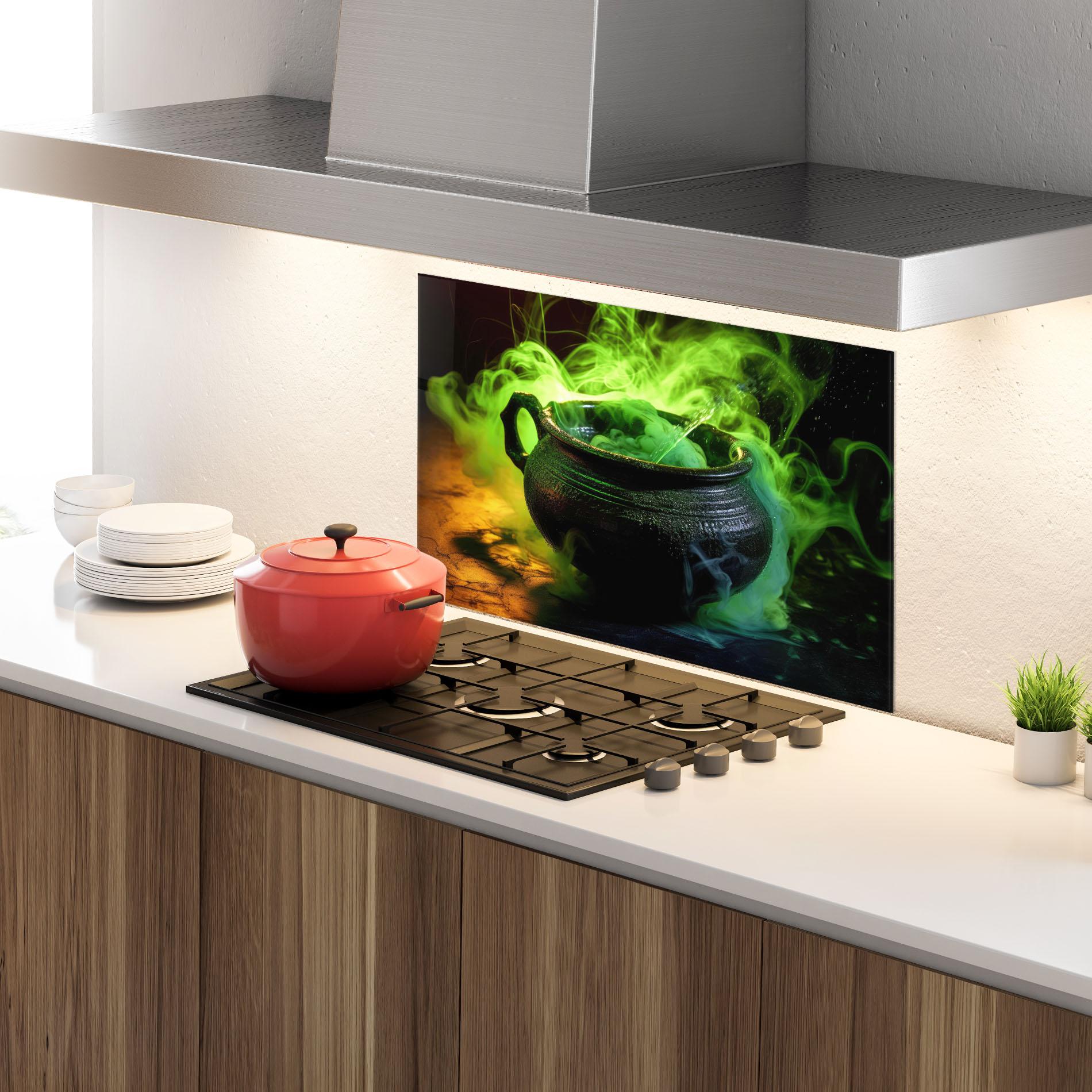 Panou Sticla Bucatarie Green Portion mockup 4