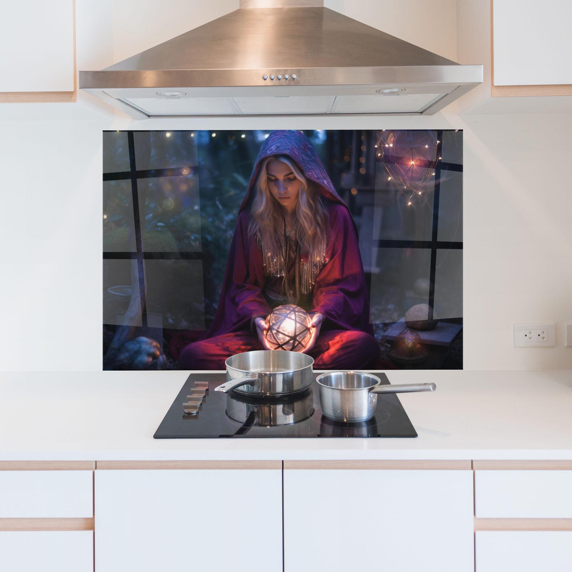Panou Sticla Bucatarie Garden Witch mockup 5