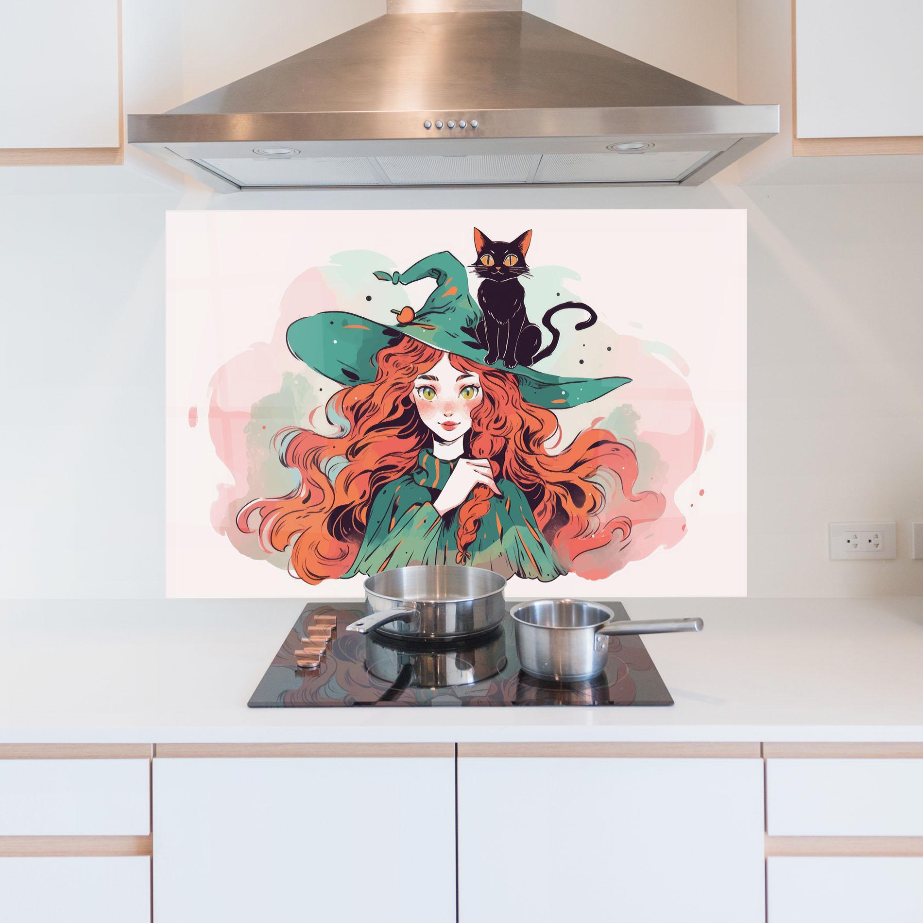 Panou Sticla Bucatarie Red Air Witch mockup 5