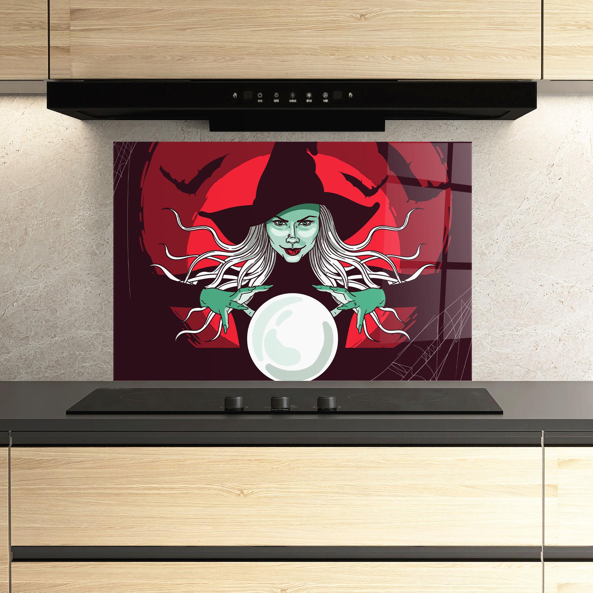 Panou Sticla Bucatarie Green Witch mockup 3