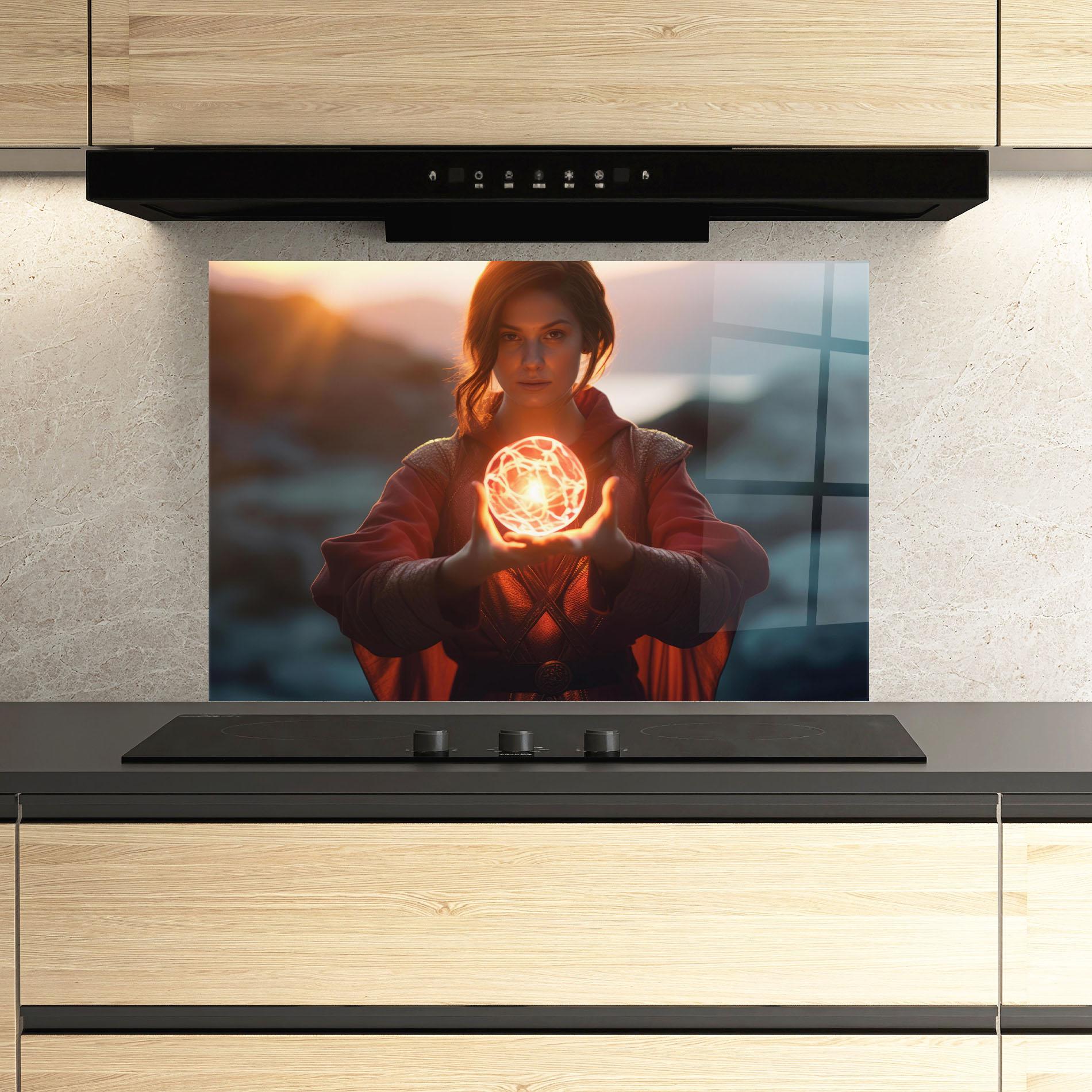 Panou Sticla Bucatarie Witch Ball mockup 3