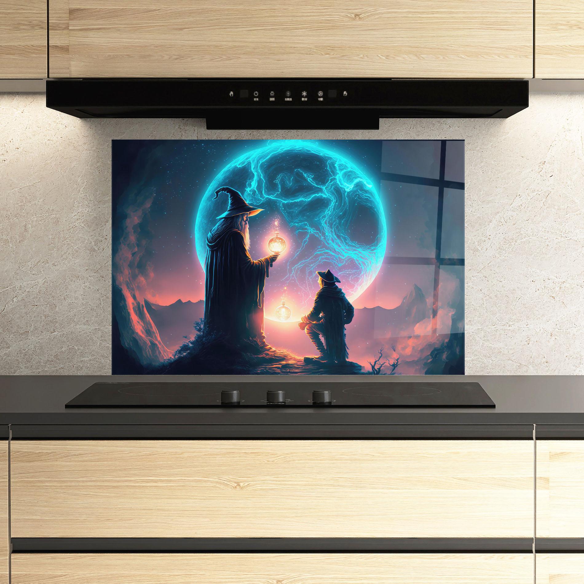 Panou Sticla Bucatarie Wizard Magic mockup 3