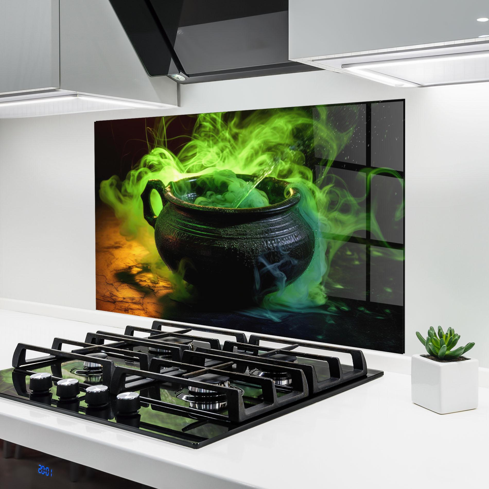 Panou Sticla Bucatarie Green Portion mockup 6