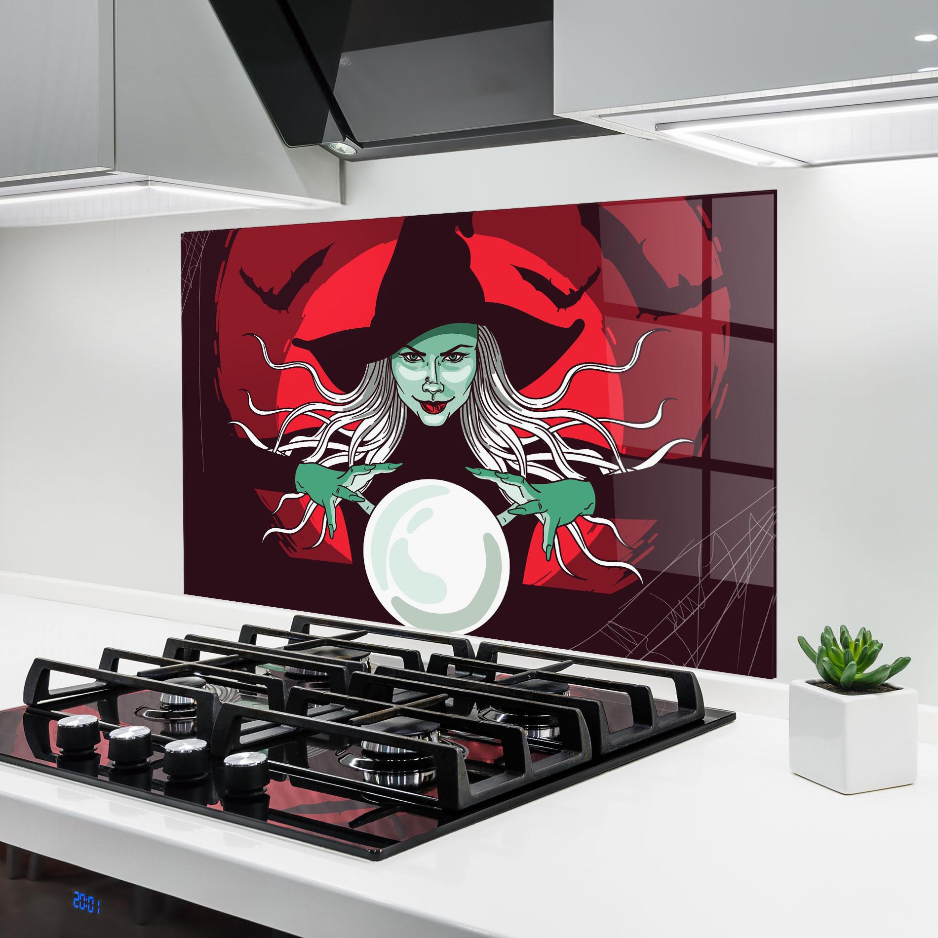 Panou Sticla Bucatarie Green Witch mockup 6