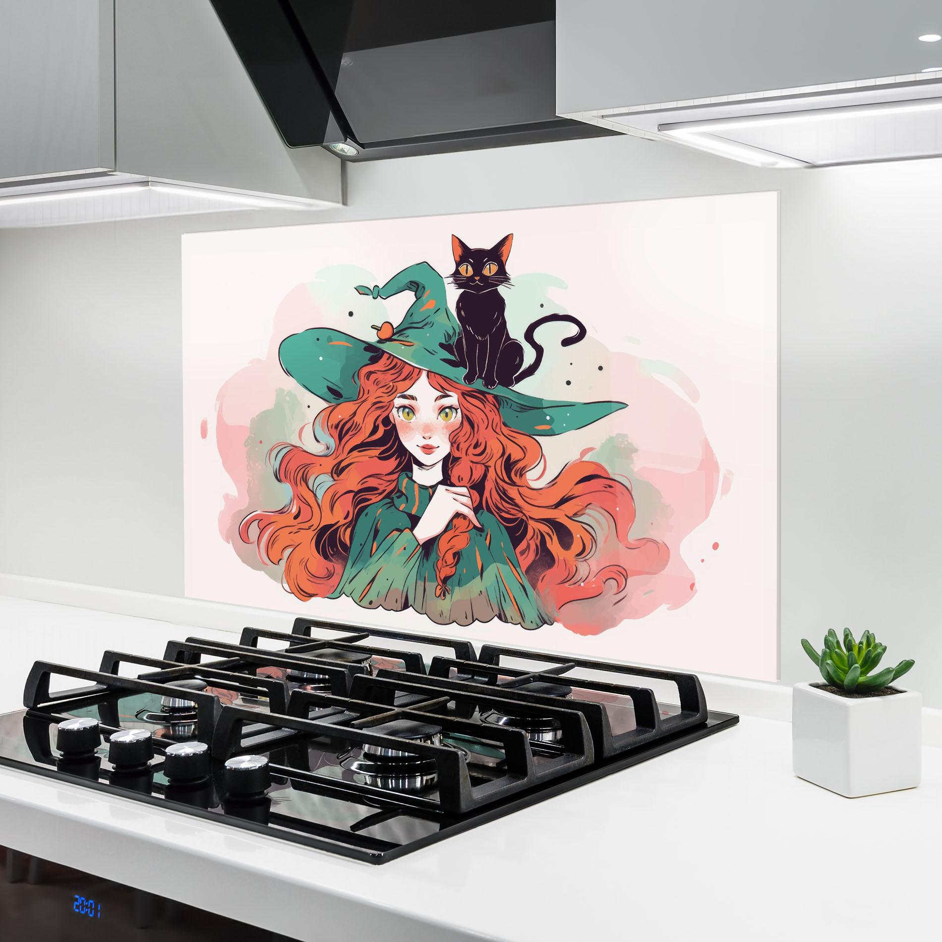 Panou Sticla Bucatarie Red Air Witch mockup 6