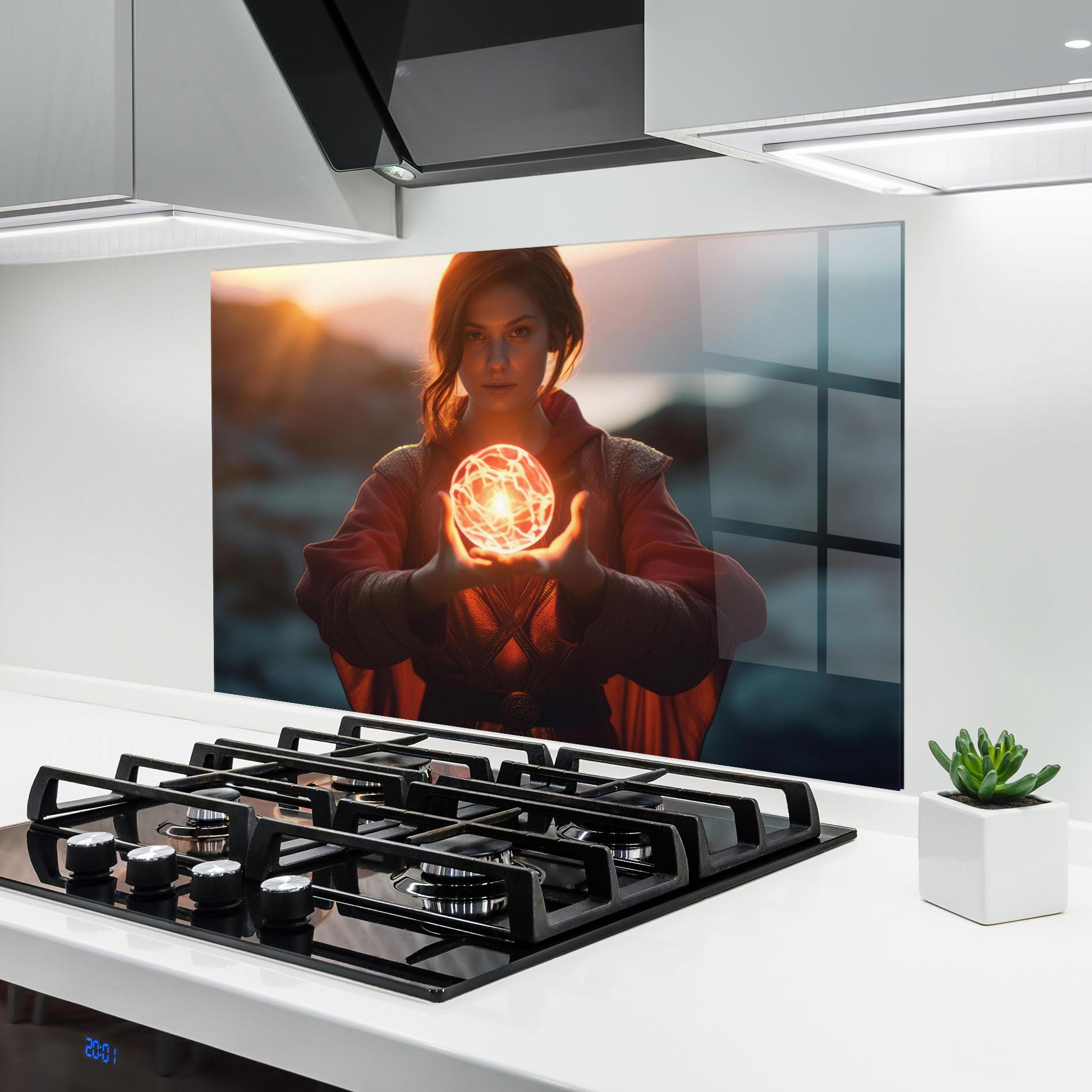 Panou Sticla Bucatarie Witch Ball mockup 6