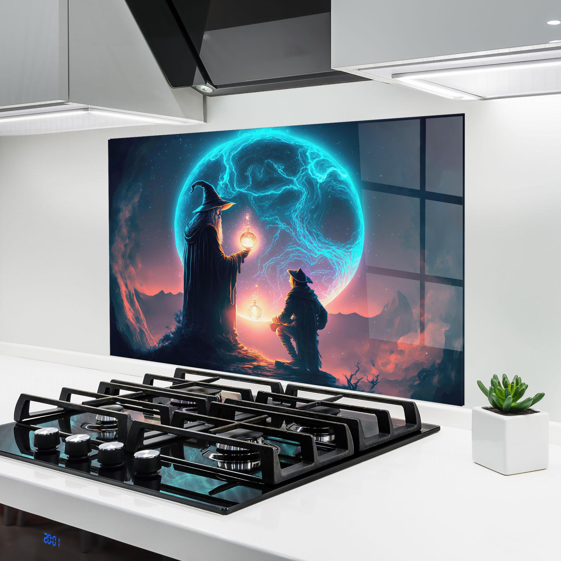 Panou Sticla Bucatarie Wizard Magic mockup 6