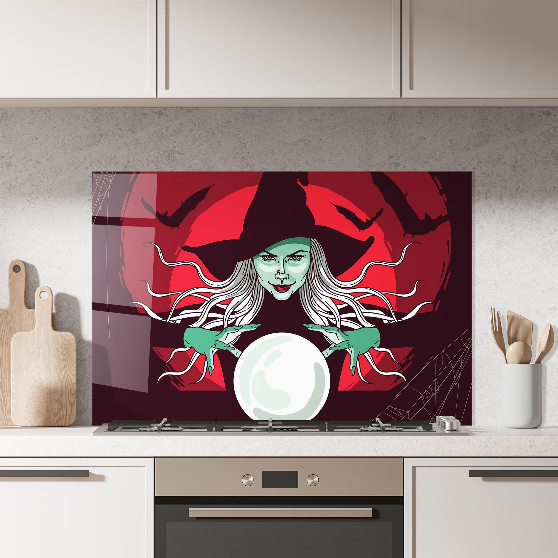 Panou Sticla Bucatarie Green Witch mockup 7