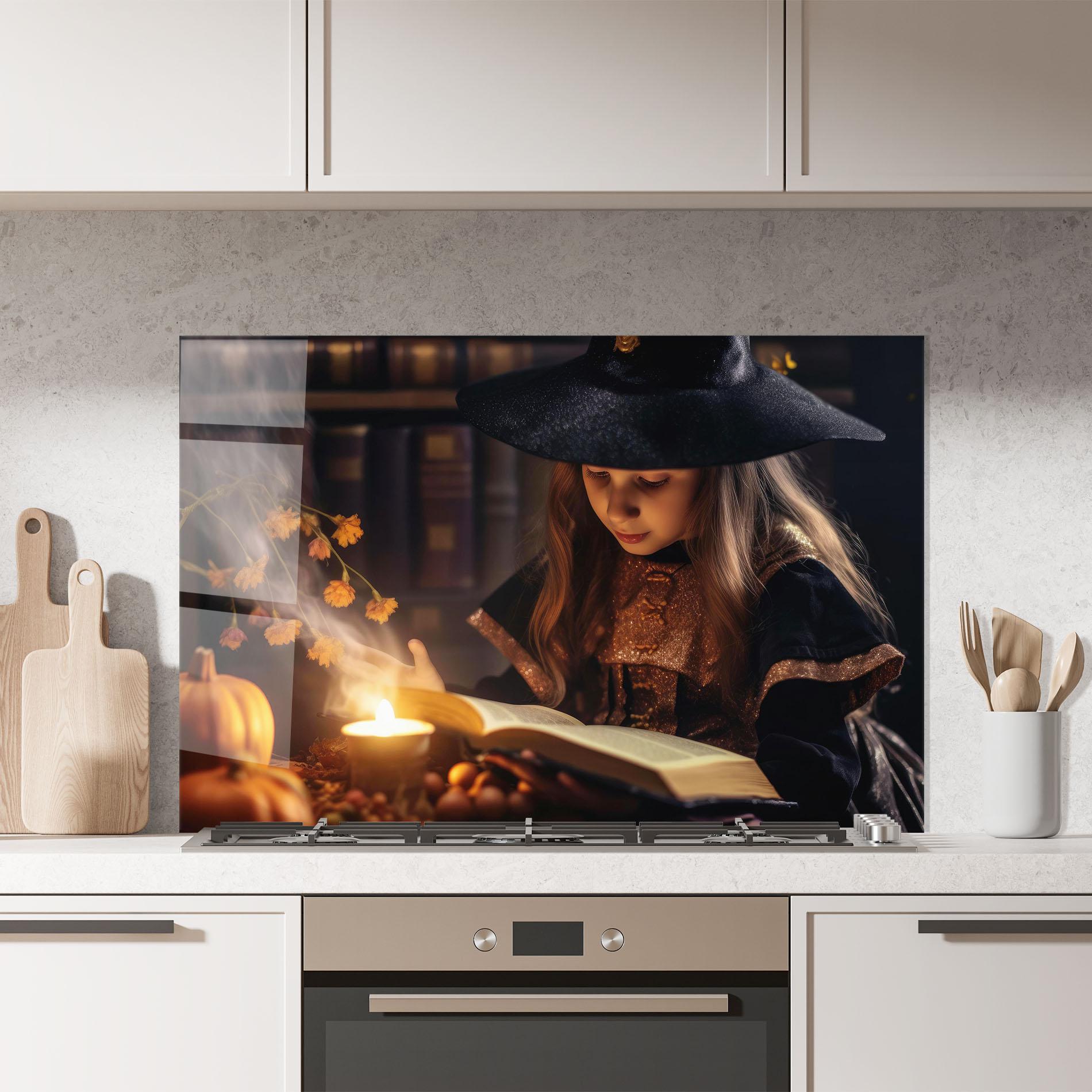 Panou Sticla Bucatarie Little Witch mockup 7