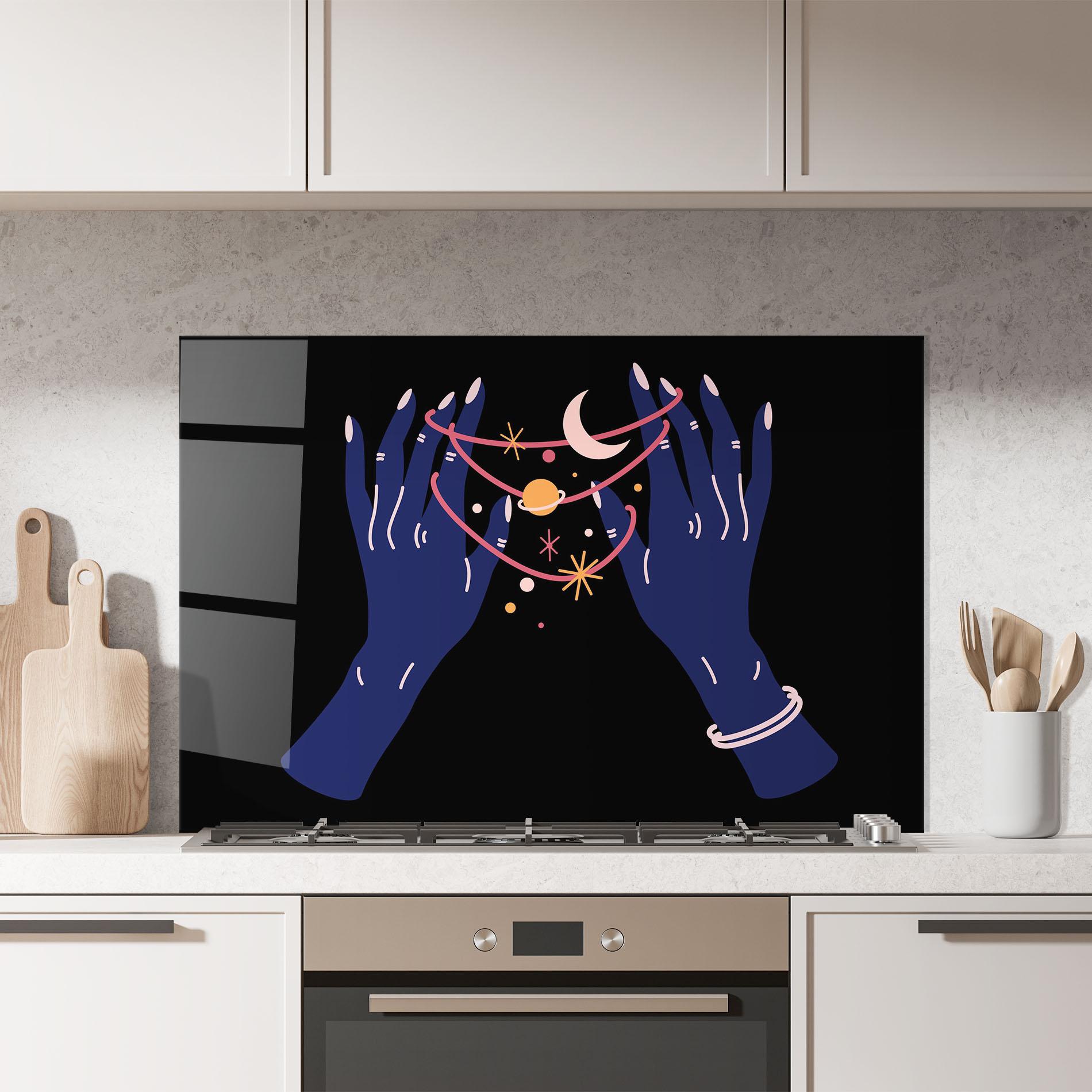 Panou Sticla Bucatarie Pretty Hands Witch mockup 7