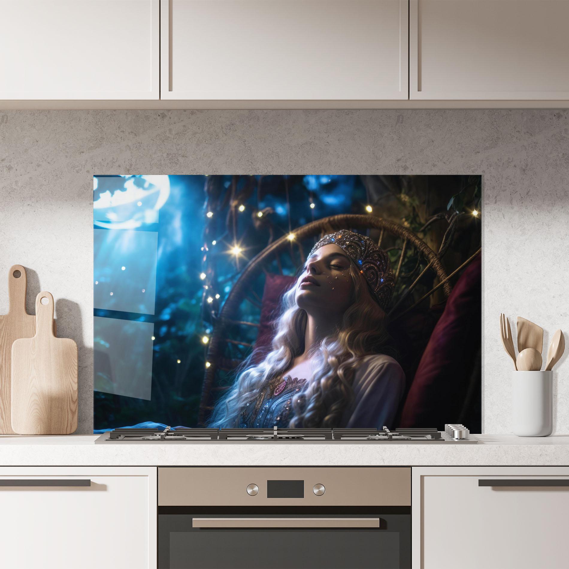 Panou Sticla Bucatarie Witch Sleeping mockup 7