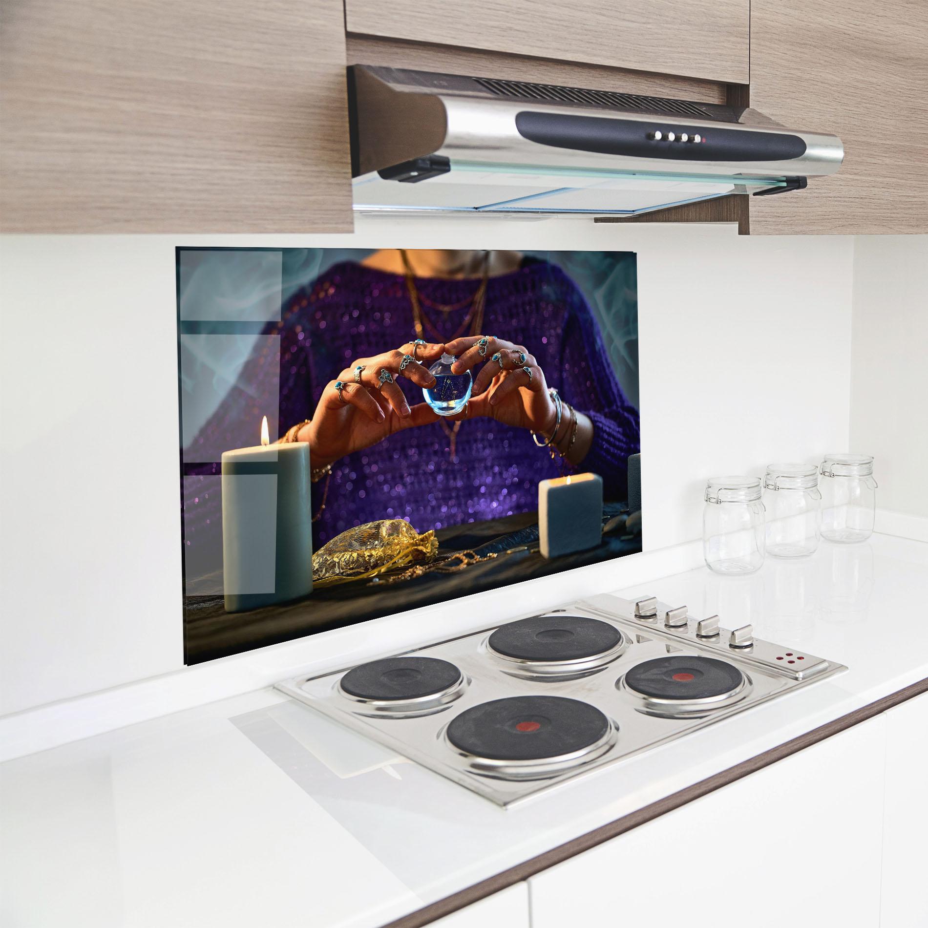 Panou Sticla Bucatarie Witch Magic mockup 8