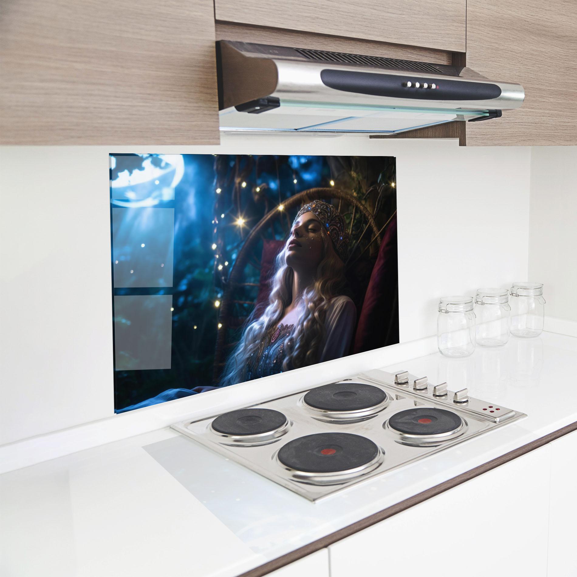 Panou Sticla Bucatarie Witch Sleeping mockup 8