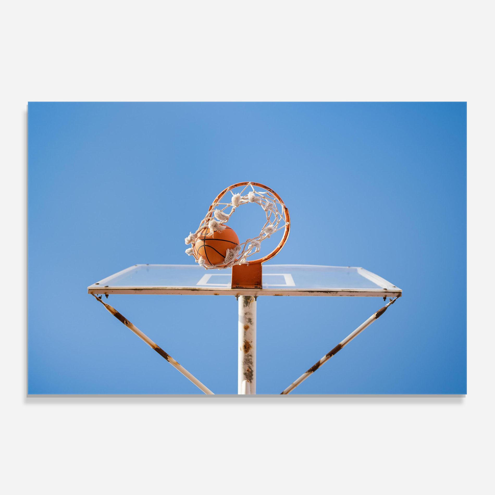 Panou Sticla Bucatarie Basketball Hoop Blue Sky mockup 0