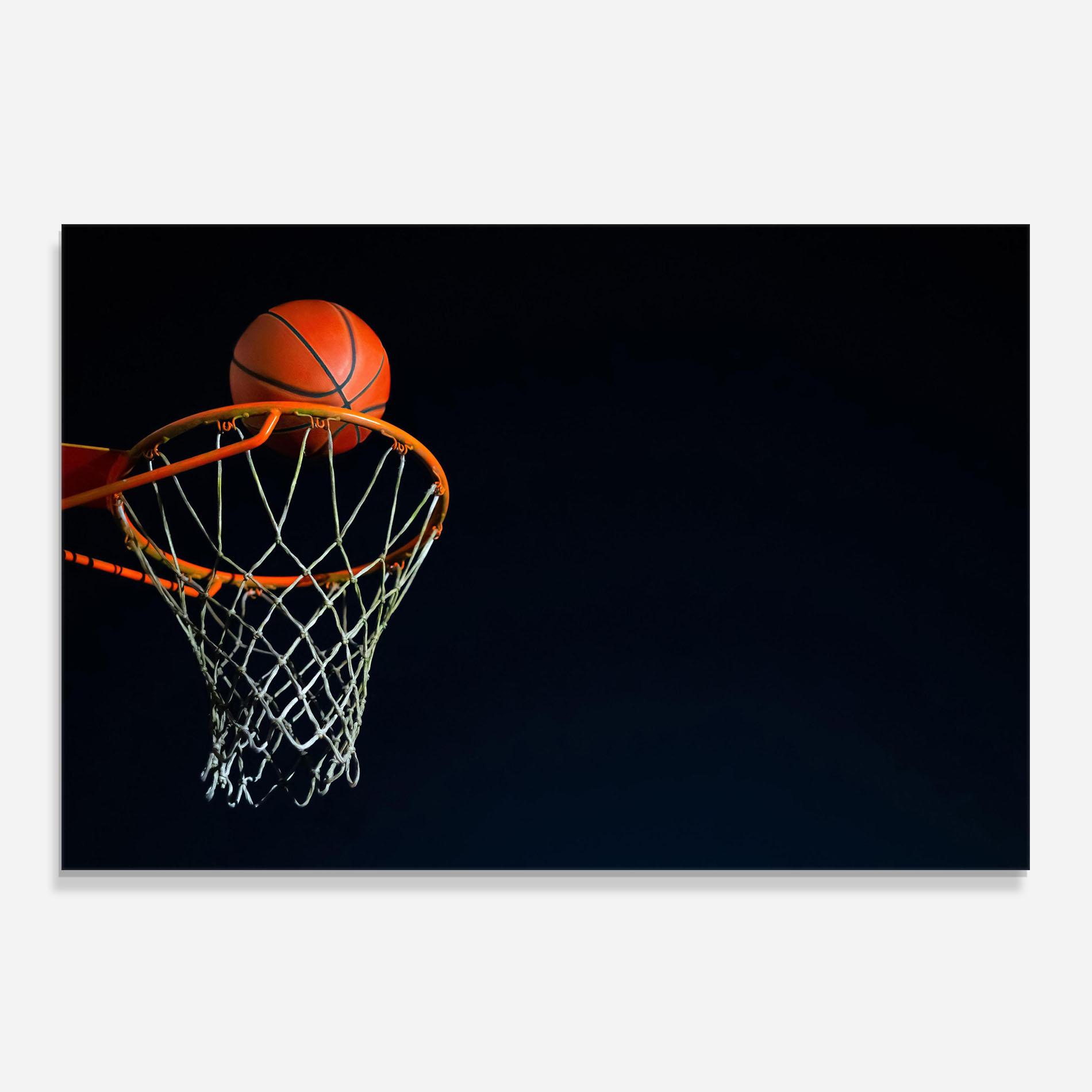 Panou Sticla Bucatarie Basketball Hoop On Black mockup 0