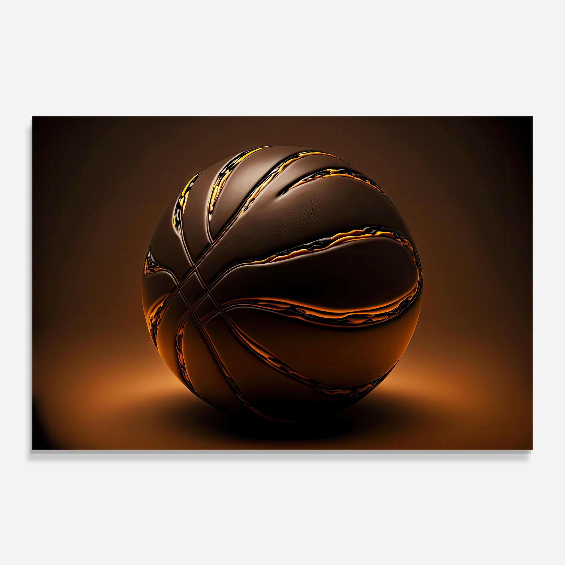 Panou Sticla Bucatarie Glossy Basketball mockup 0