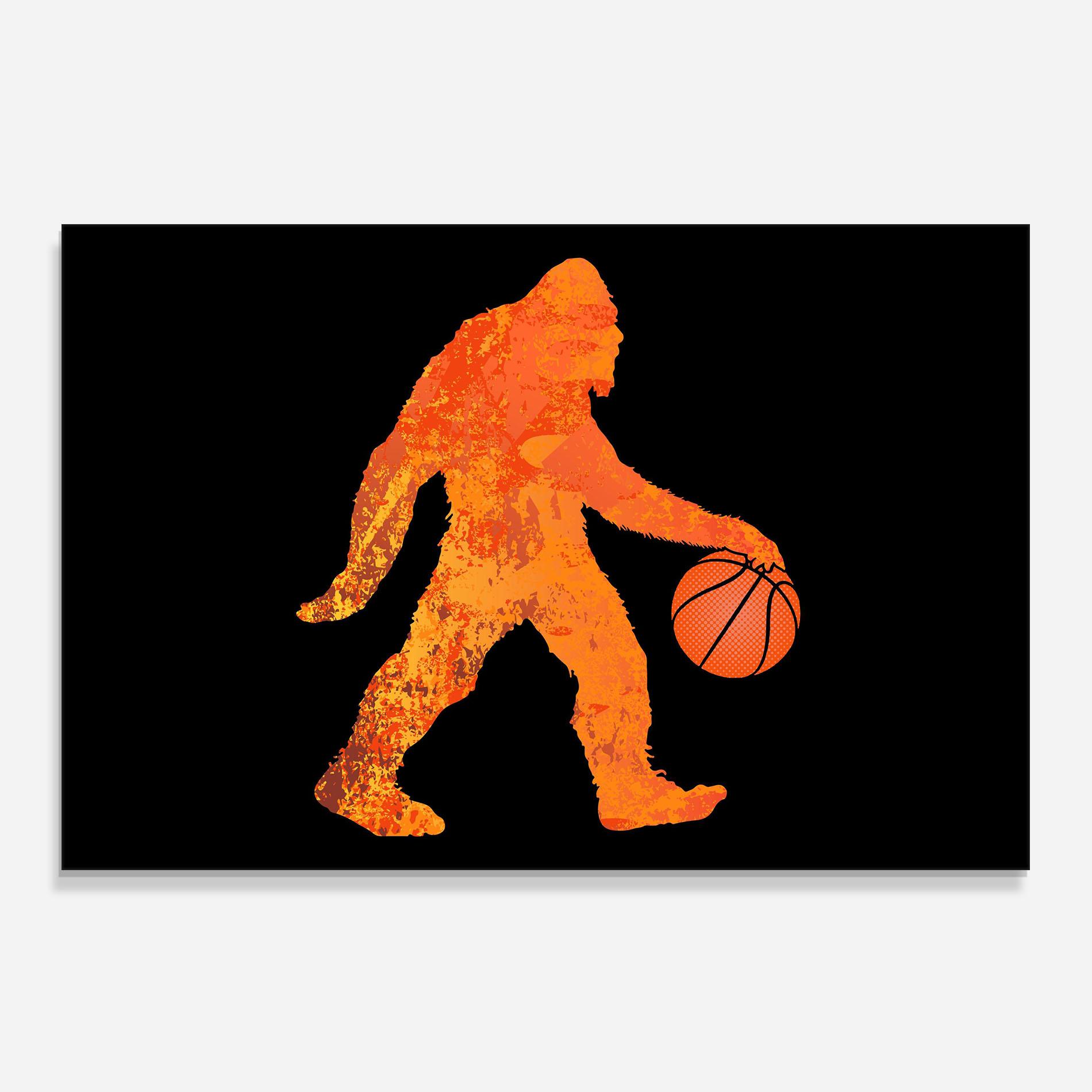 Panou Sticla Bucatarie Gorilla Basketball mockup 0