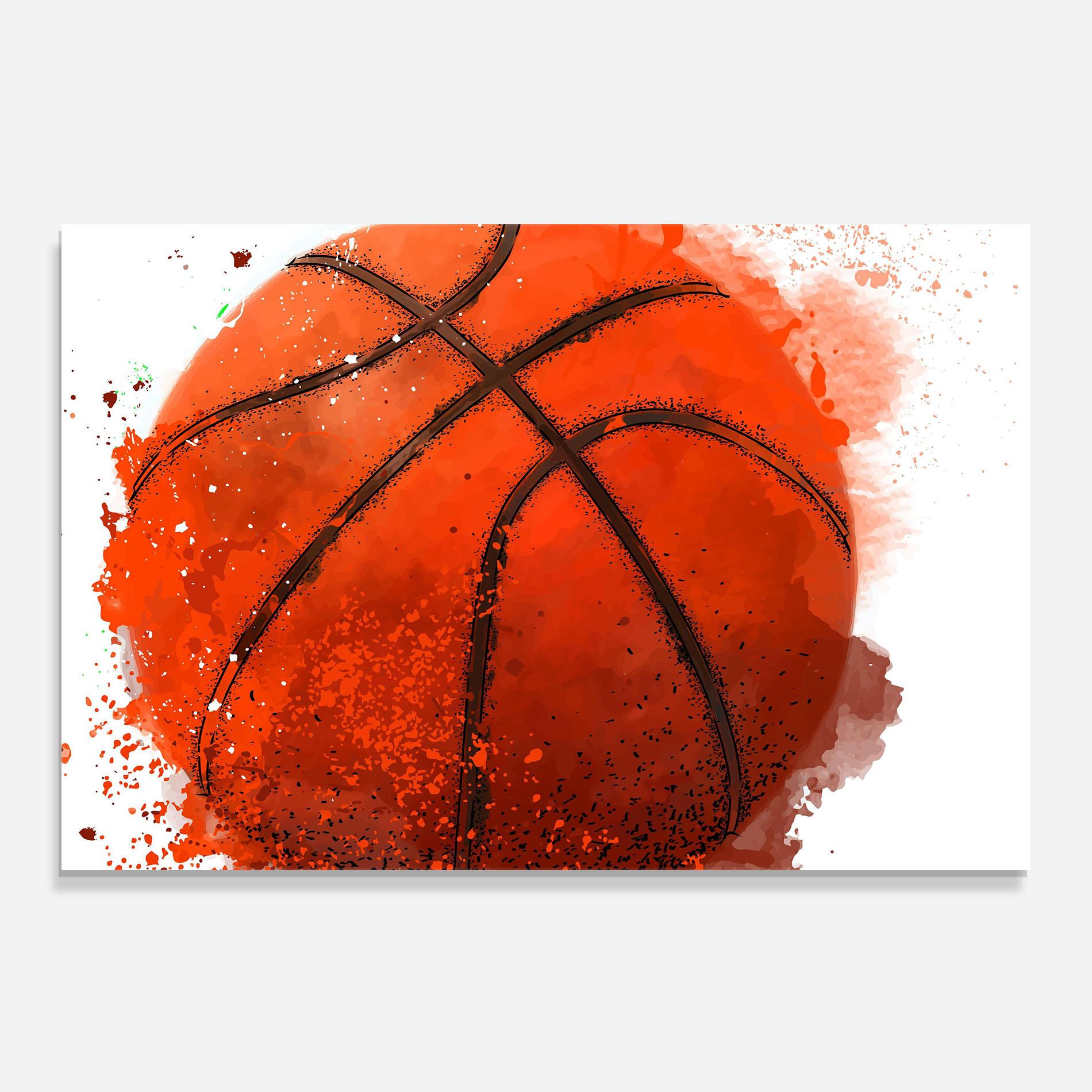 Panou Sticla Bucatarie Orange Basket Ball mockup 0