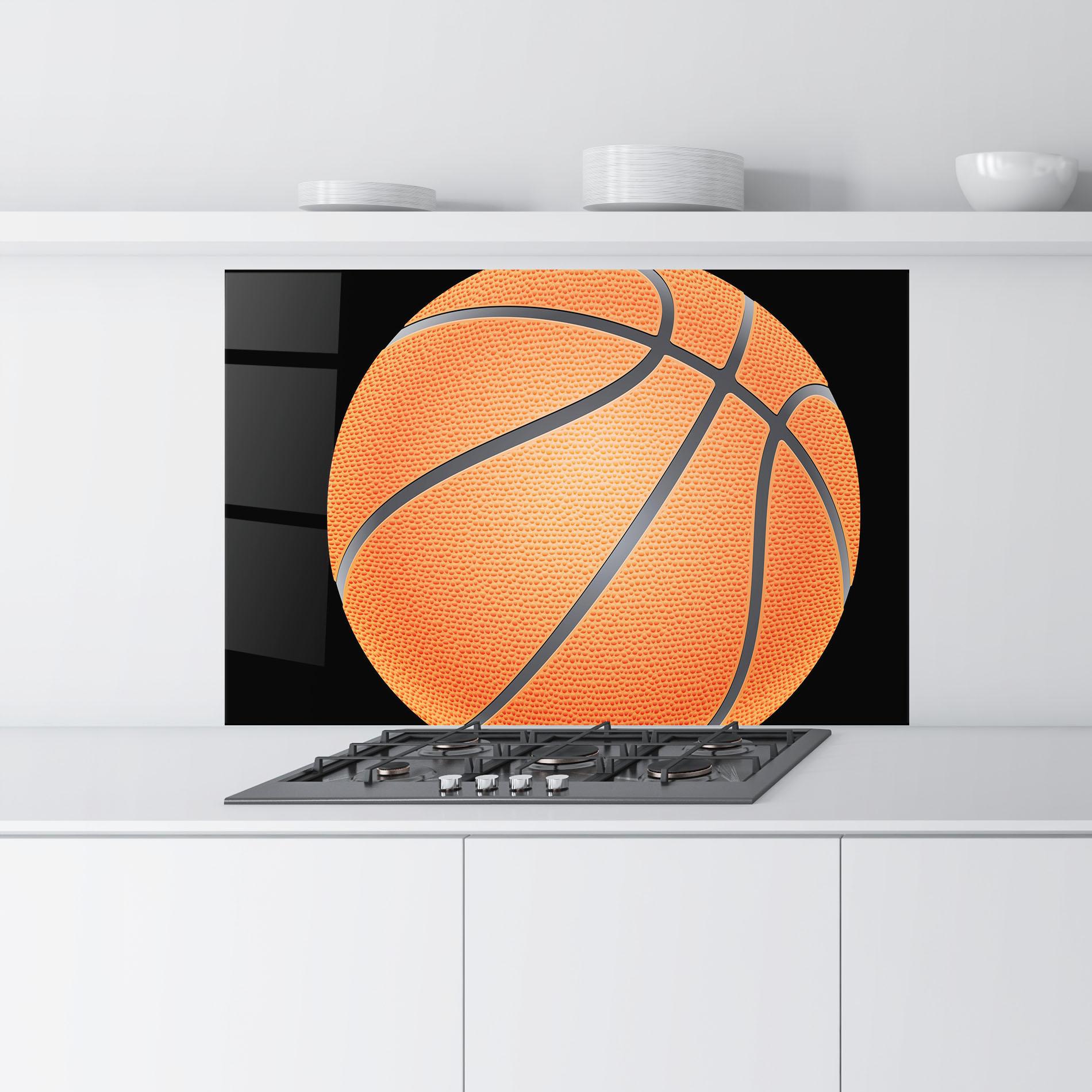 Panou Sticla Bucatarie Close Up Basketball mockup 9