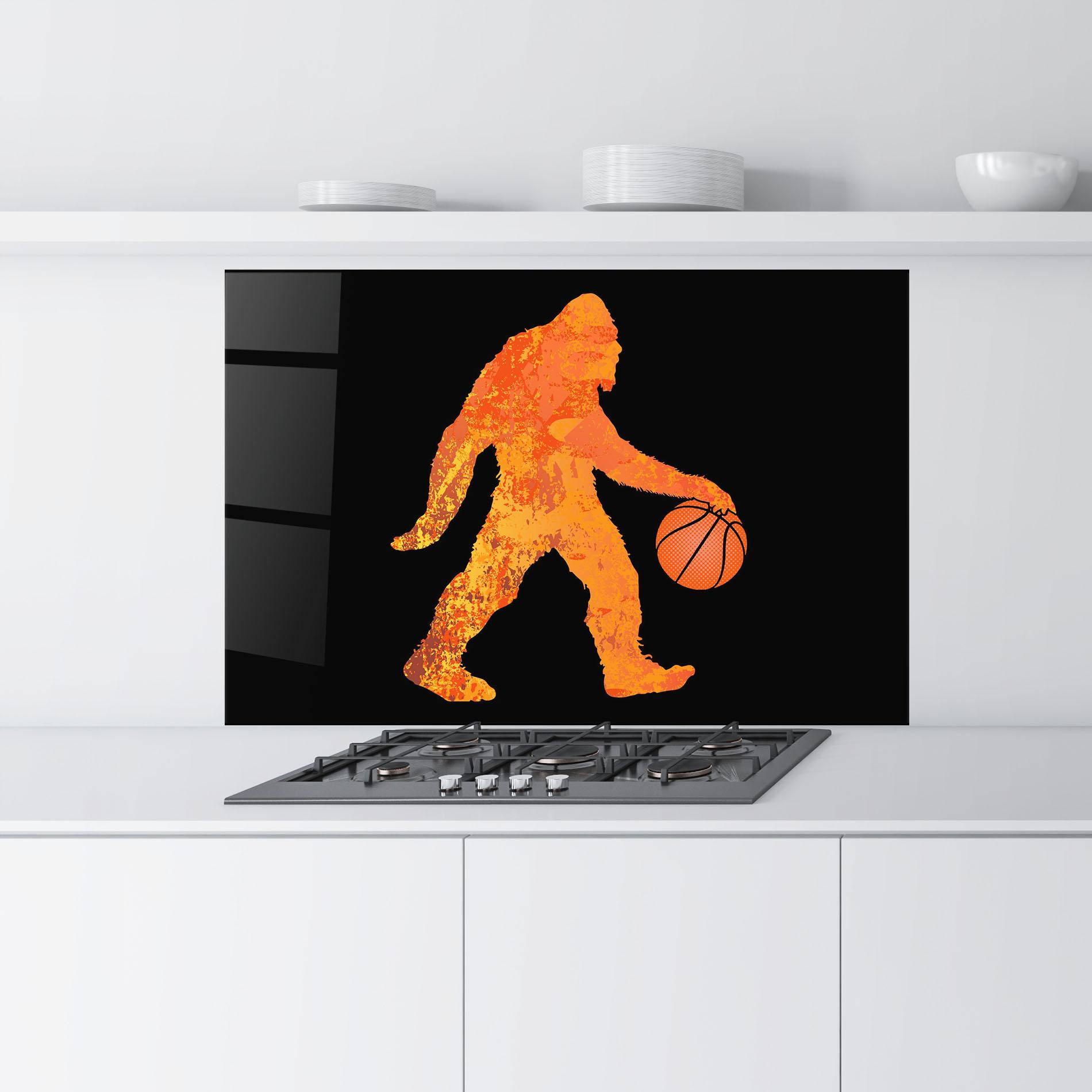 Panou Sticla Bucatarie Gorilla Basketball mockup 9