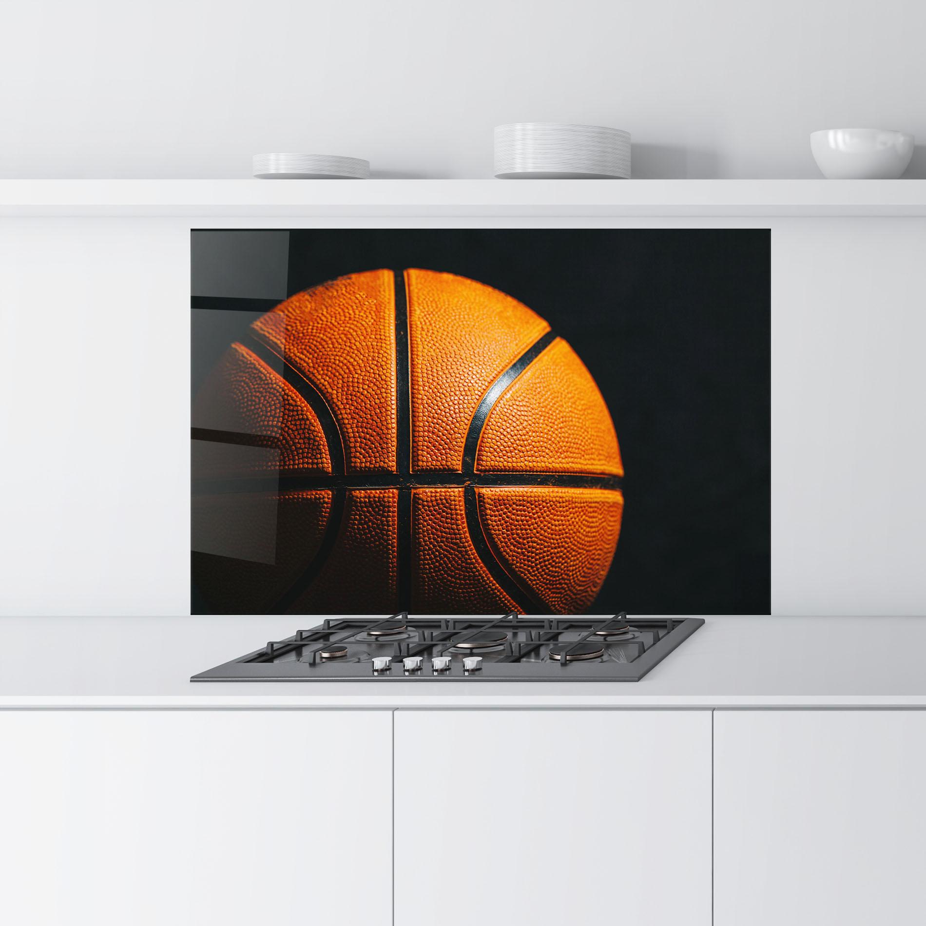 Panou Sticla Bucatarie Orange Basketball mockup 9
