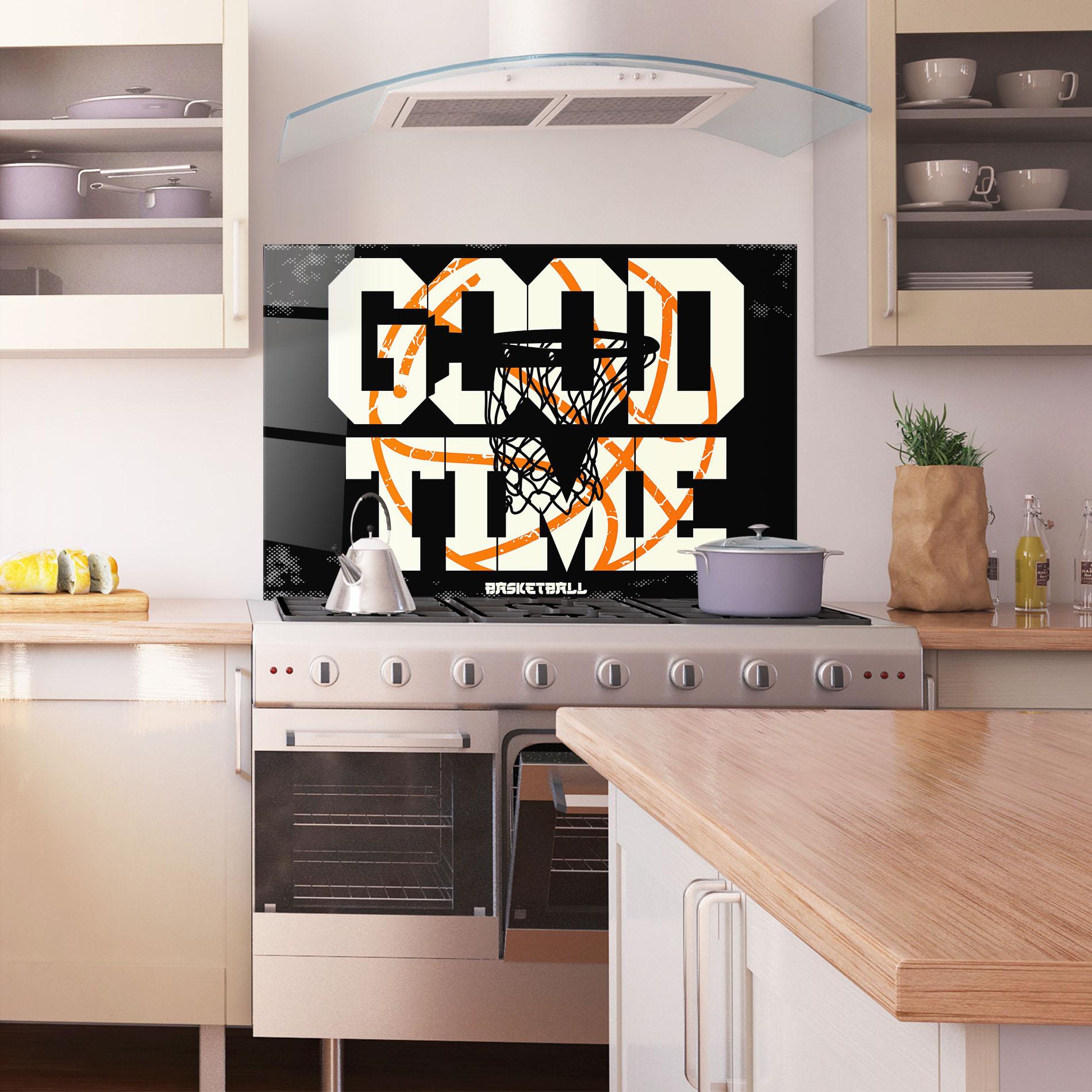 Panou Sticla Bucatarie Good Time Basket mockup 1