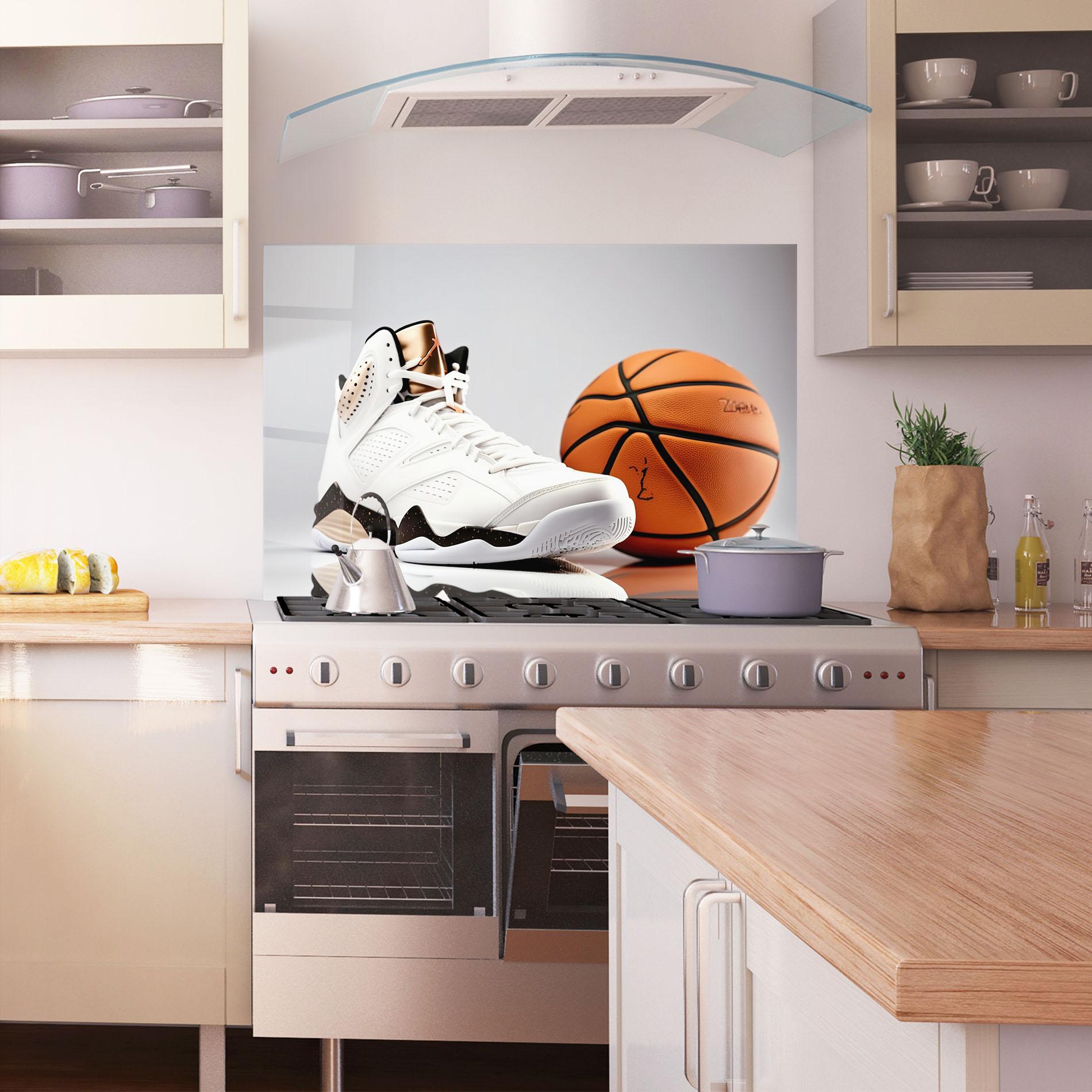 Panou Sticla Bucatarie Sport Shoes Basketball mockup 1