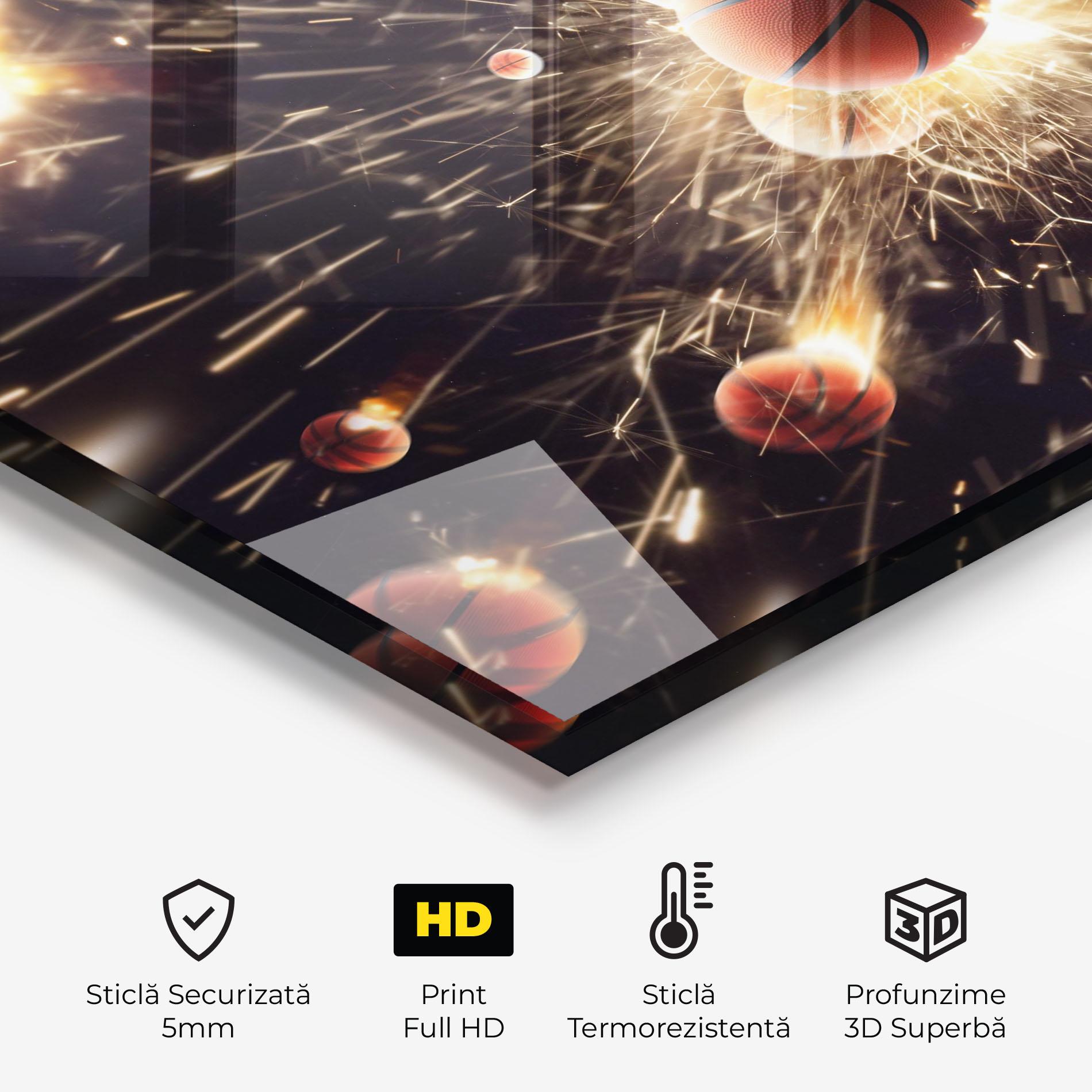 Panou Sticla Bucatarie Basketball Explosion mockup 2