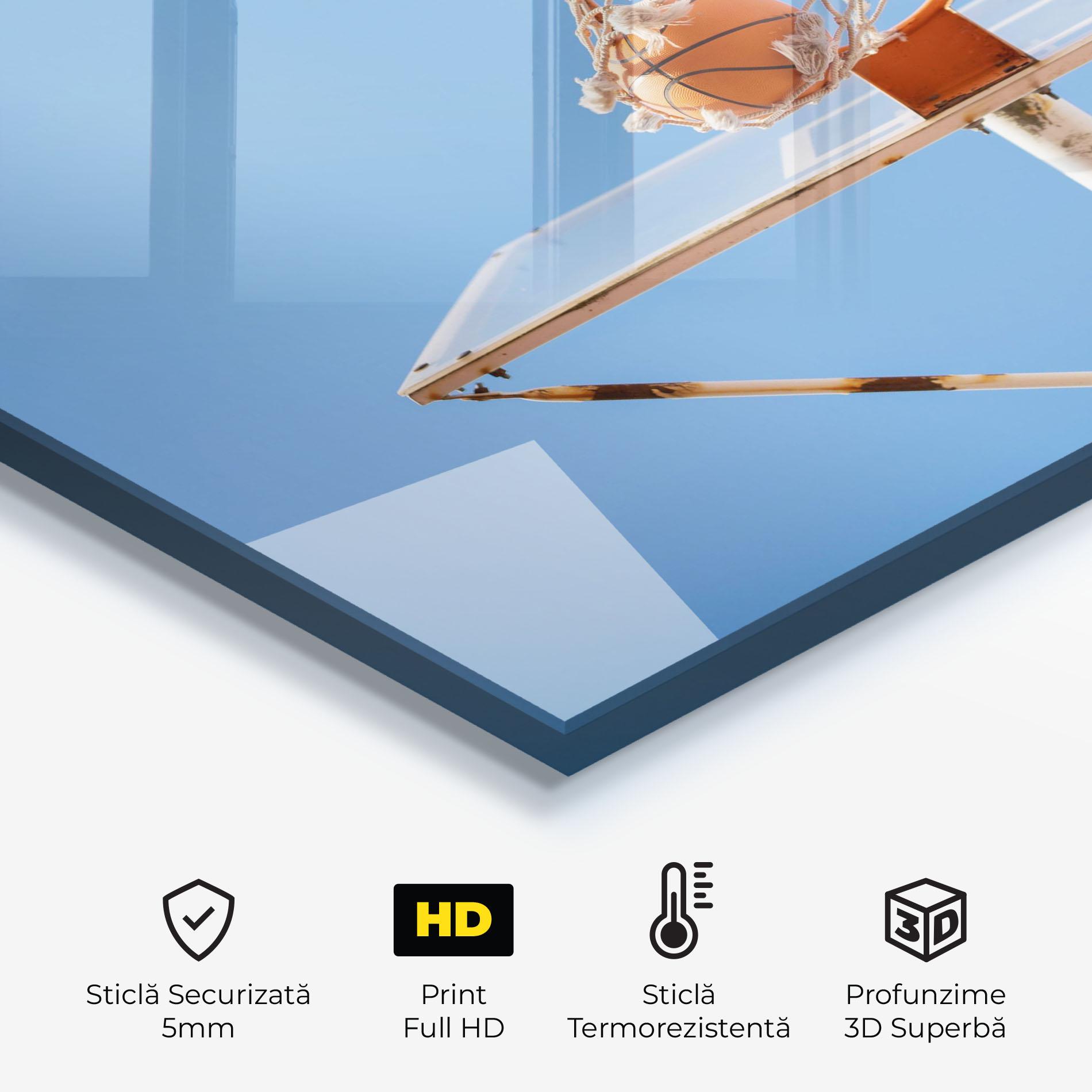 Panou Sticla Bucatarie Basketball Hoop Blue Sky mockup 2