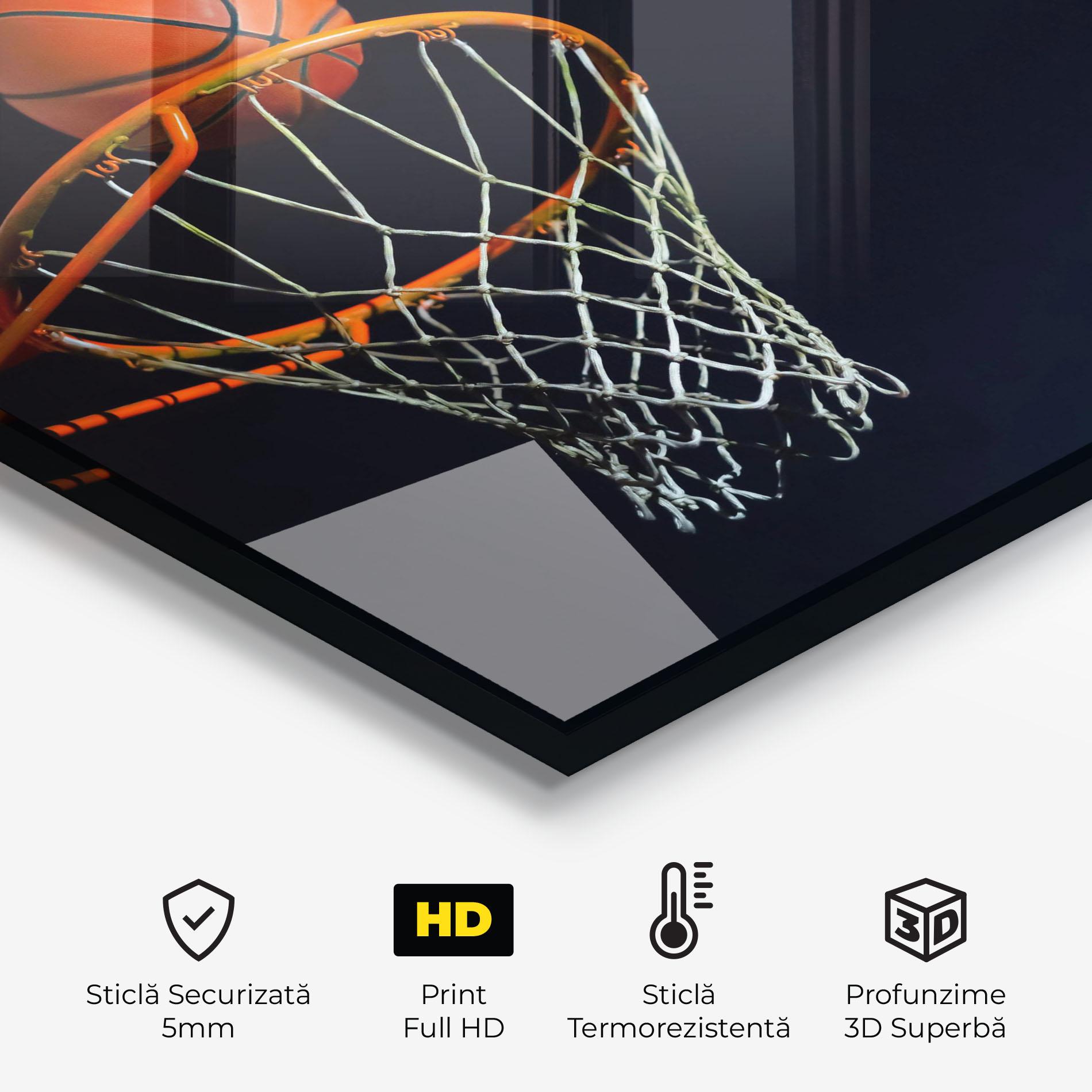 Panou Sticla Bucatarie Basketball Hoop On Black mockup 2
