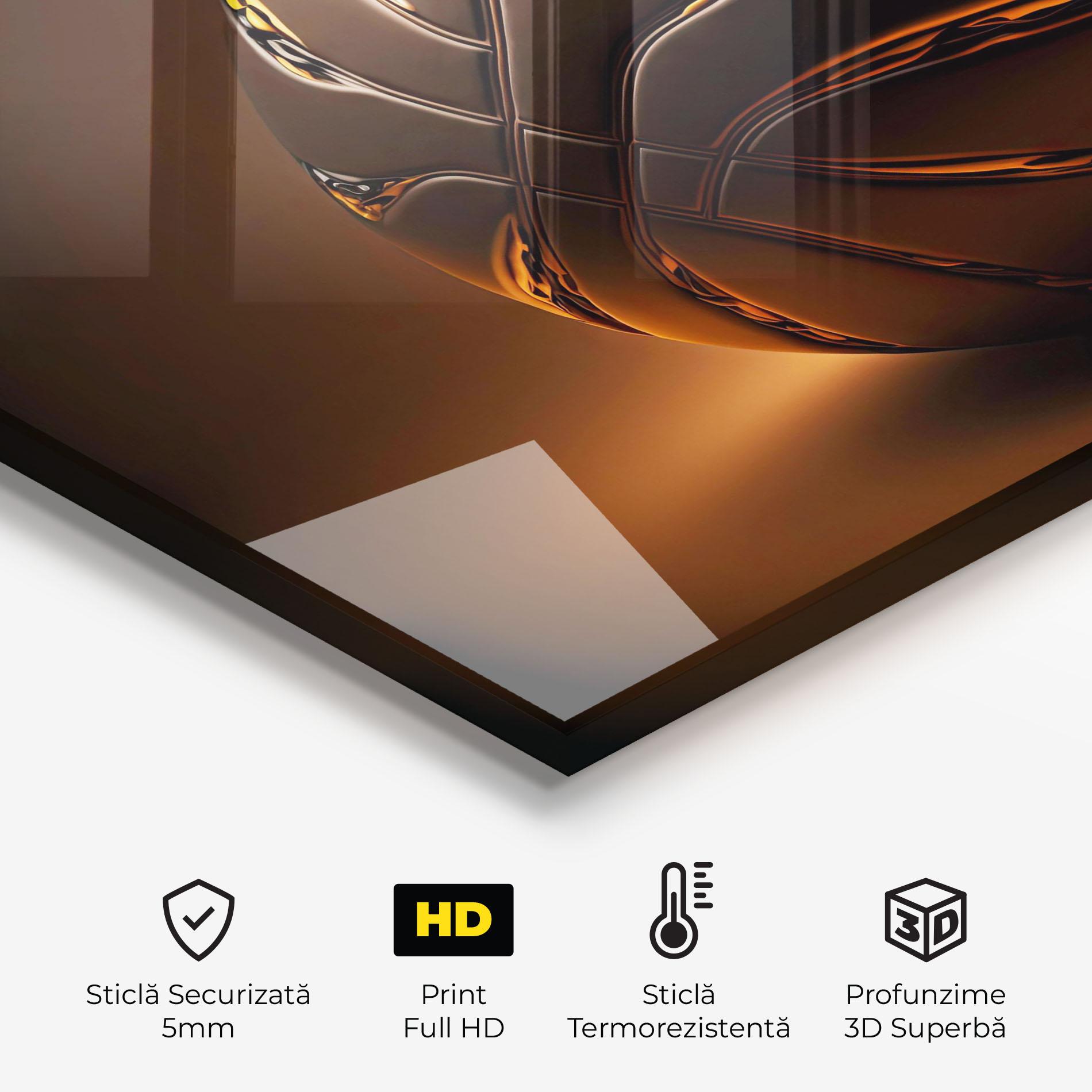 Panou Sticla Bucatarie Glossy Basketball mockup 2