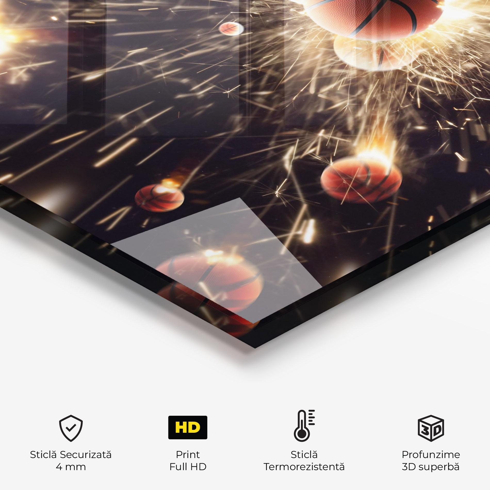 Panou Sticla Bucatarie Basketball Explosion mockup 2