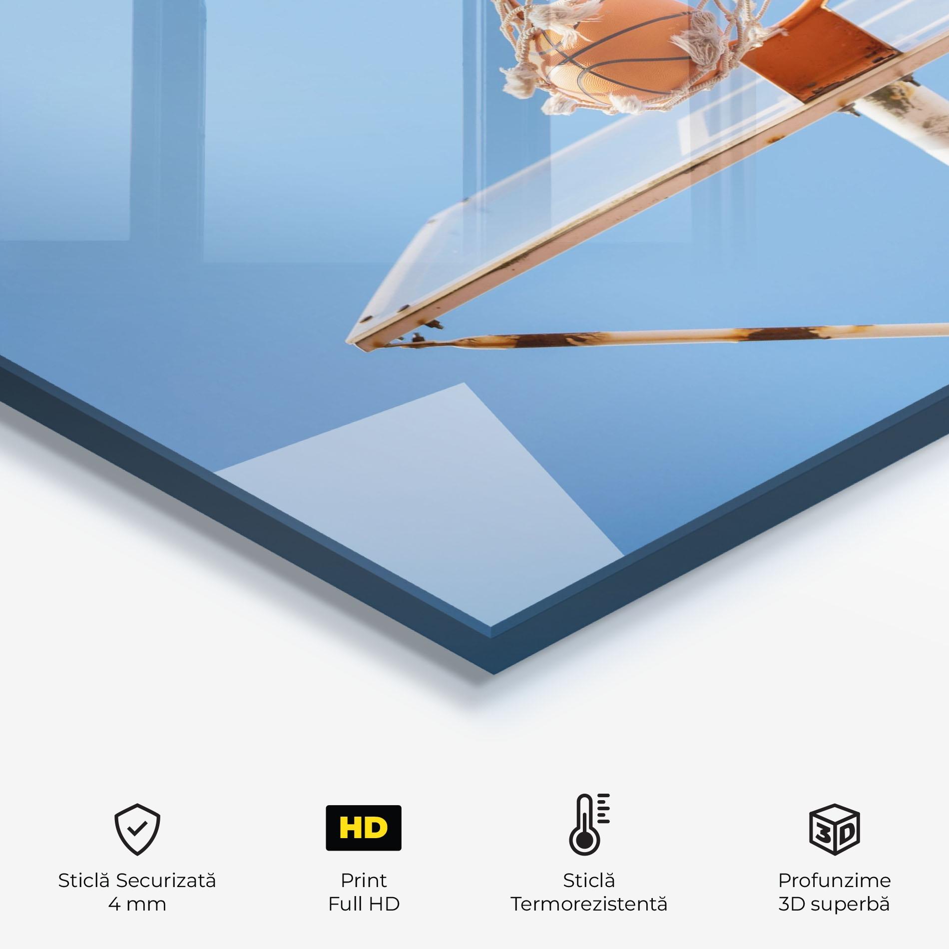 Panou Sticla Bucatarie Basketball Hoop Blue Sky mockup 2